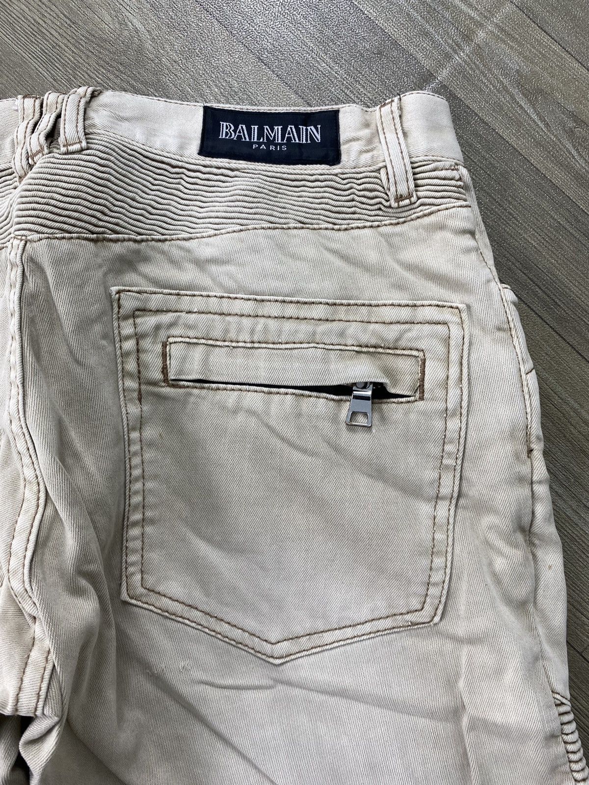 Balmain Vintage Balmain Distressed Bikers Pants Luxury Size US 32 / EU 48 - 15 Thumbnail