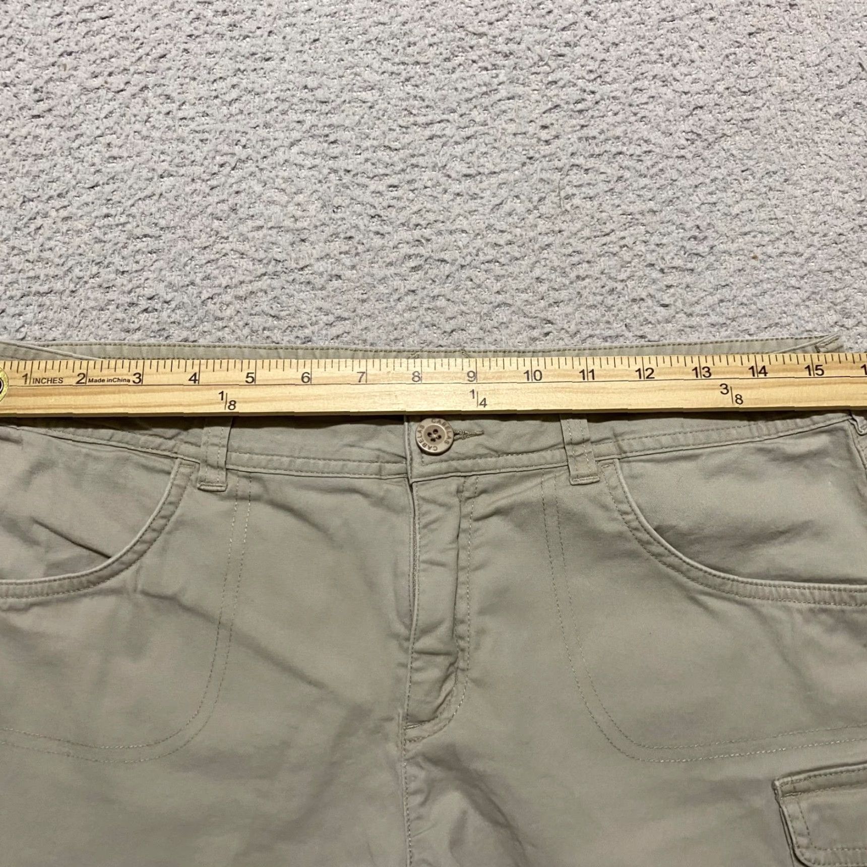 Vintage Cabela's Mens Shorts Beige Cargo Pockets Outdoor Inseam 4" 30 in Waist 8 Regular Cotton Spandex Beig Size 30" / US 8 / IT 44 - 7 Thumbnail