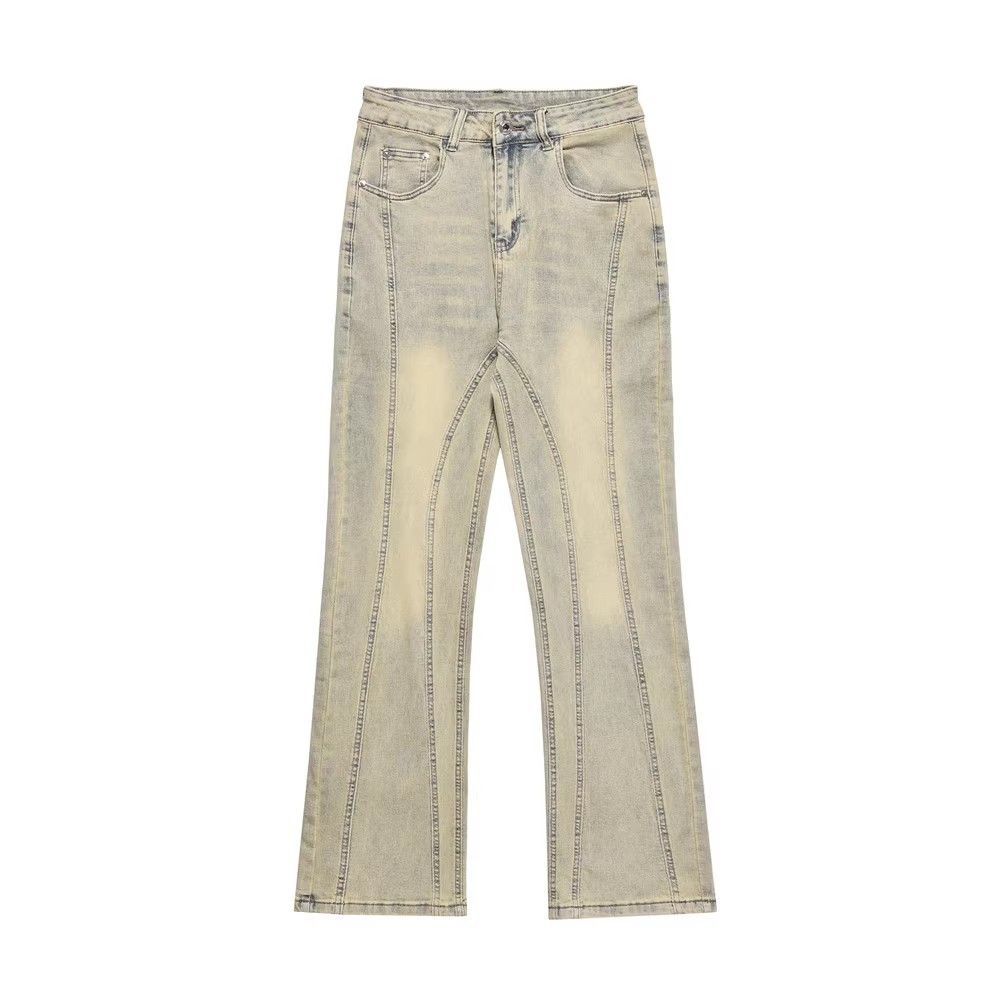 Japanese Brand × Jean American street style men's patchwork straight jeans Size US 32 / EU 48 - 1 Thumbnail