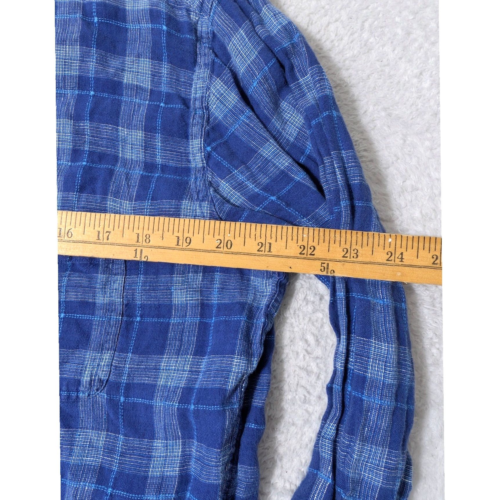 Brooks Brothers Brooks Brothers Button-Down Shirt Mens L Blue Plaid 100% Linen L/S Pockets Shirt Button-Up Casual Classic Travel Size US L / EU 52-54 / 3 - 7 Thumbnail
