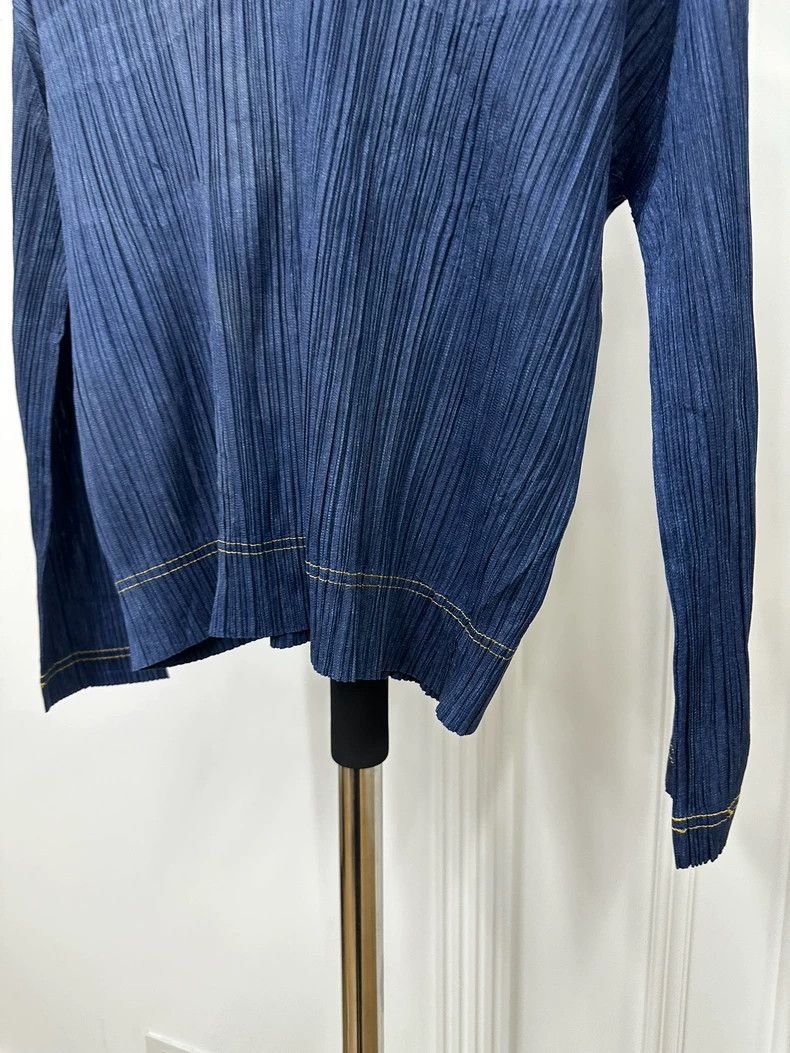 Issey Miyake Issey miyake size 3 Denim pleated jacket 2504-Nextarrow Size M / US 6-8 / IT 42-44 - 6 Thumbnail