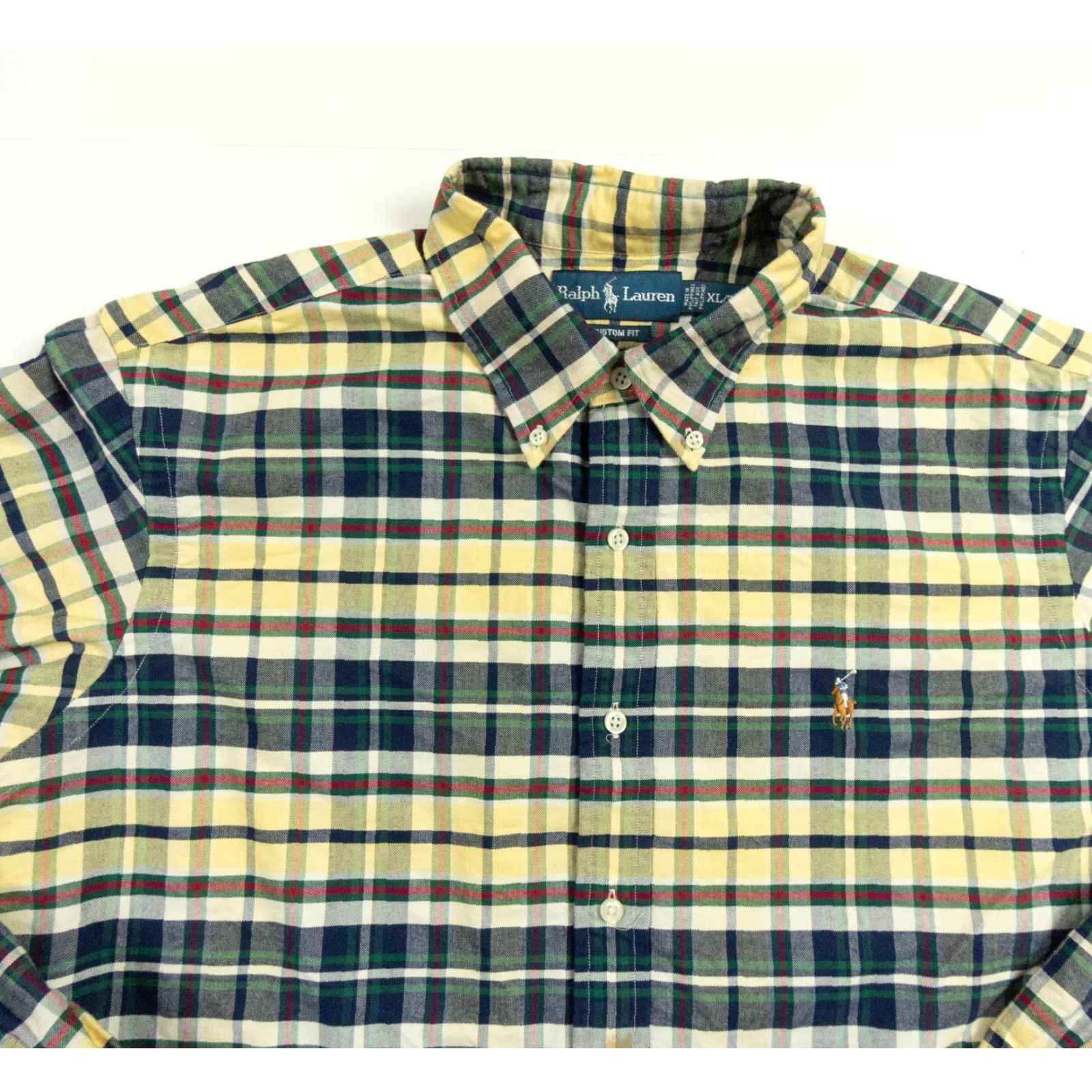 Ralph Lauren Ralph Lauren Shirt Mens XL Yellow Button-Up Oxford Check Preppy Casual Classic Size US XL / EU 56 / 4 - 2 Thumbnail