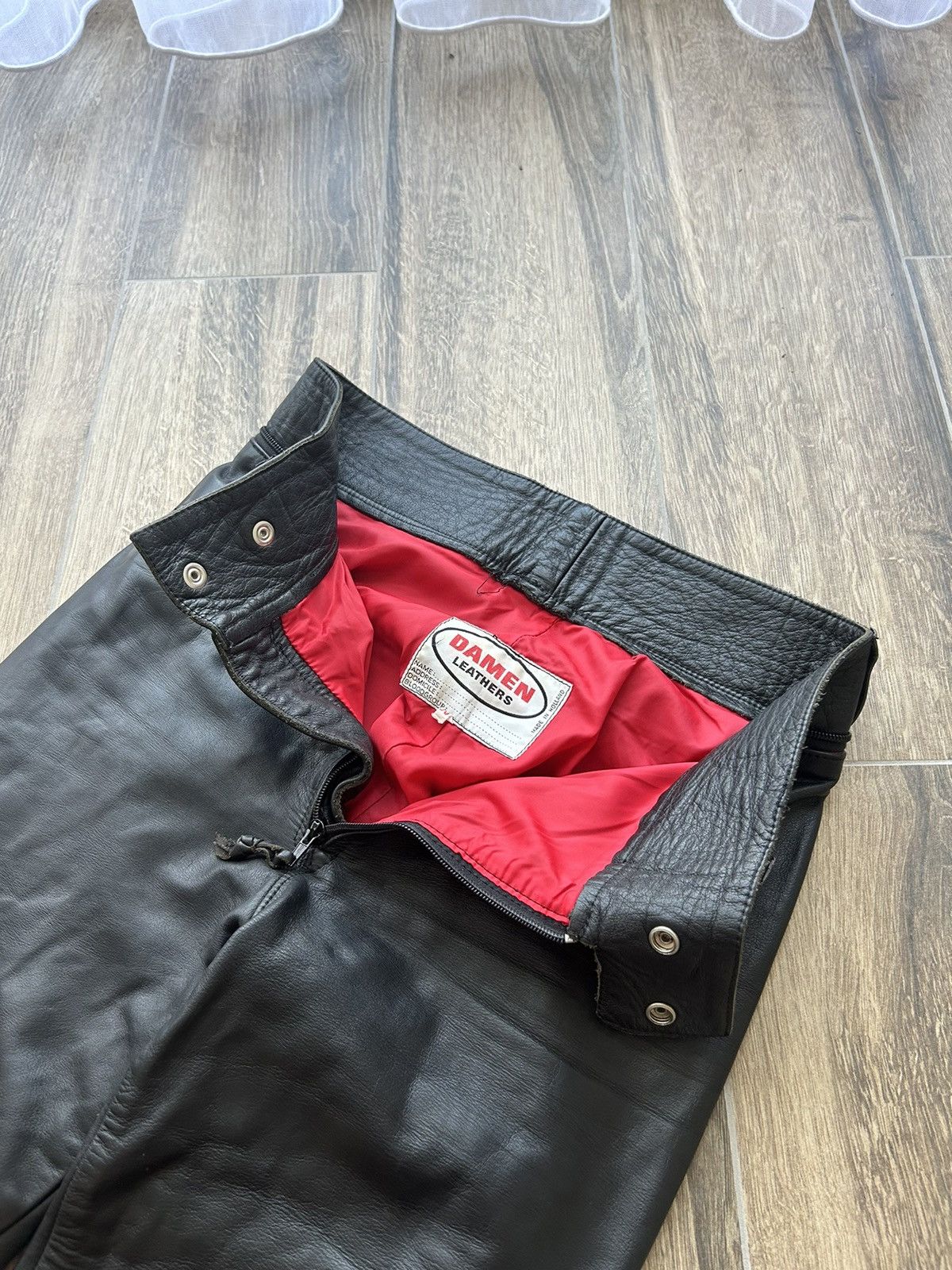 Vintage Vintage Leather Damen Leathers motorcycle pants Size US 31 - 5 Thumbnail