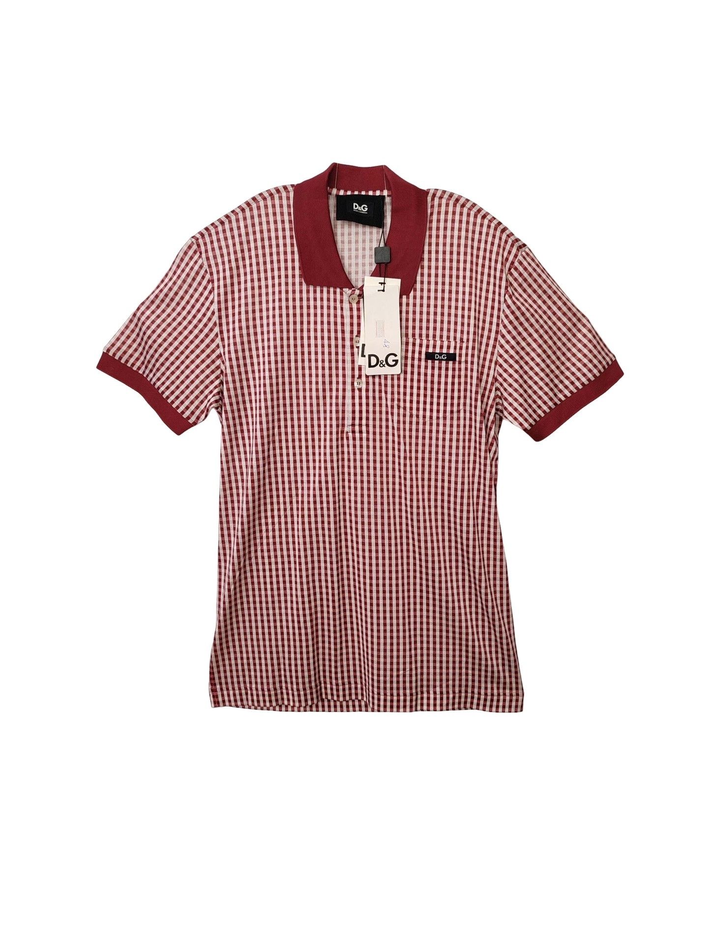 Dolce & Gabbana D&G Red Gingham Polo Shirt Size 48 Size US M / EU 48-50 / 2 - 1 Thumbnail