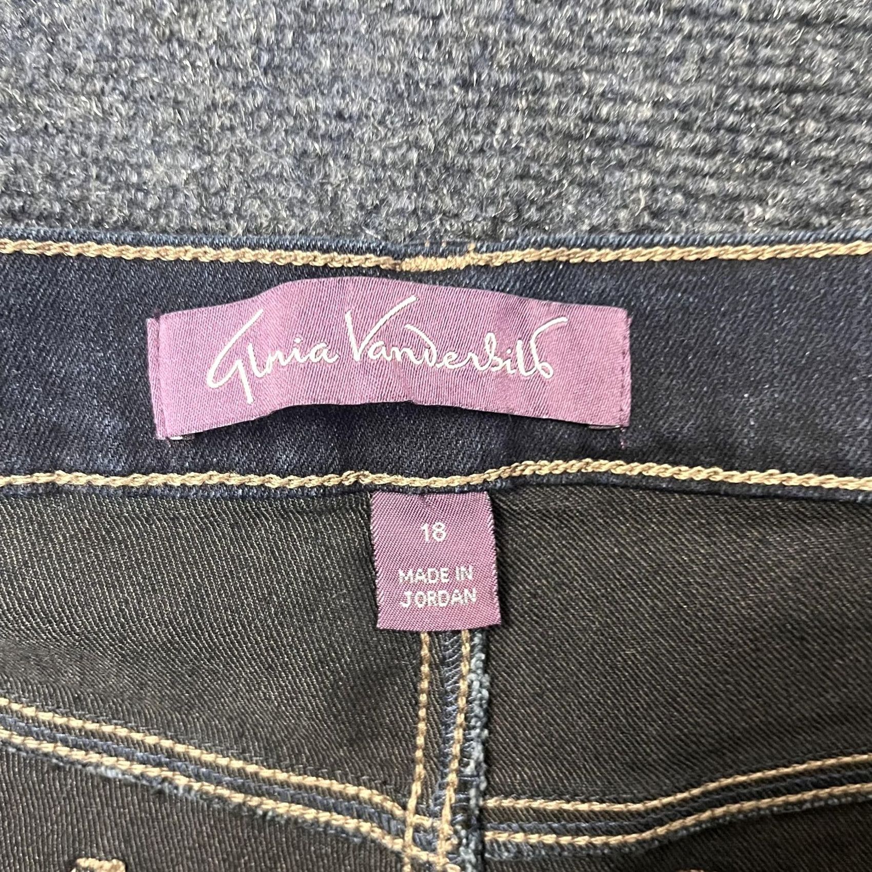 Gloria Vanderbilt Gloria Vanderbilt Amanda Jeans Womens 18 Dark Bootcut Slimming Stretch Denim Jeans Size 40" / US 18 - 5 Thumbnail