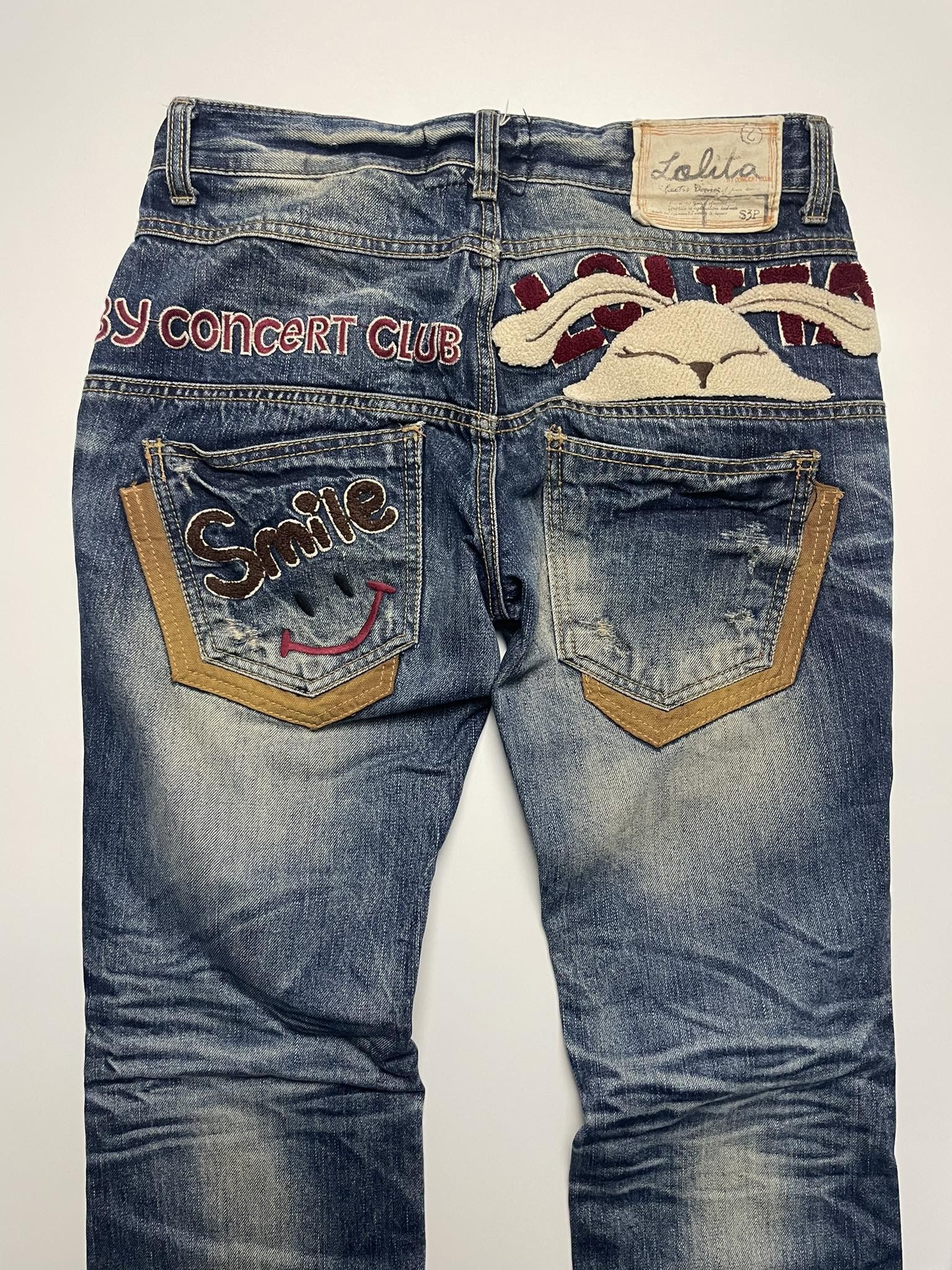 Japanese Brand × Vintage Vintage Lolita Embroidered Patch Jeans Size 30" / US 8 / IT 44 - 7 Thumbnail