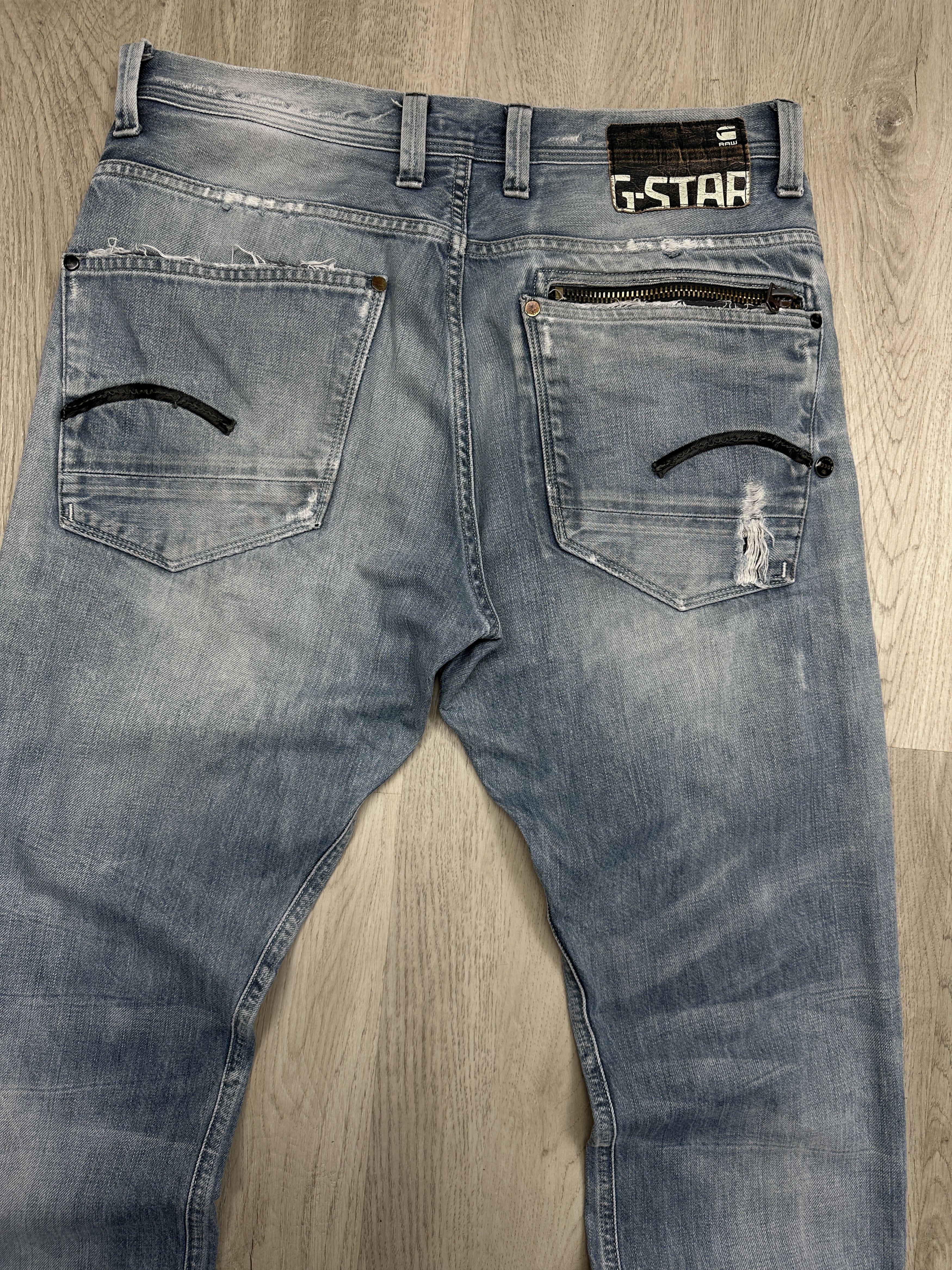 G-Star G Star Raw 3301 Mens Denim Pants Jeans Size US 32 / EU 48 - 2 Thumbnail