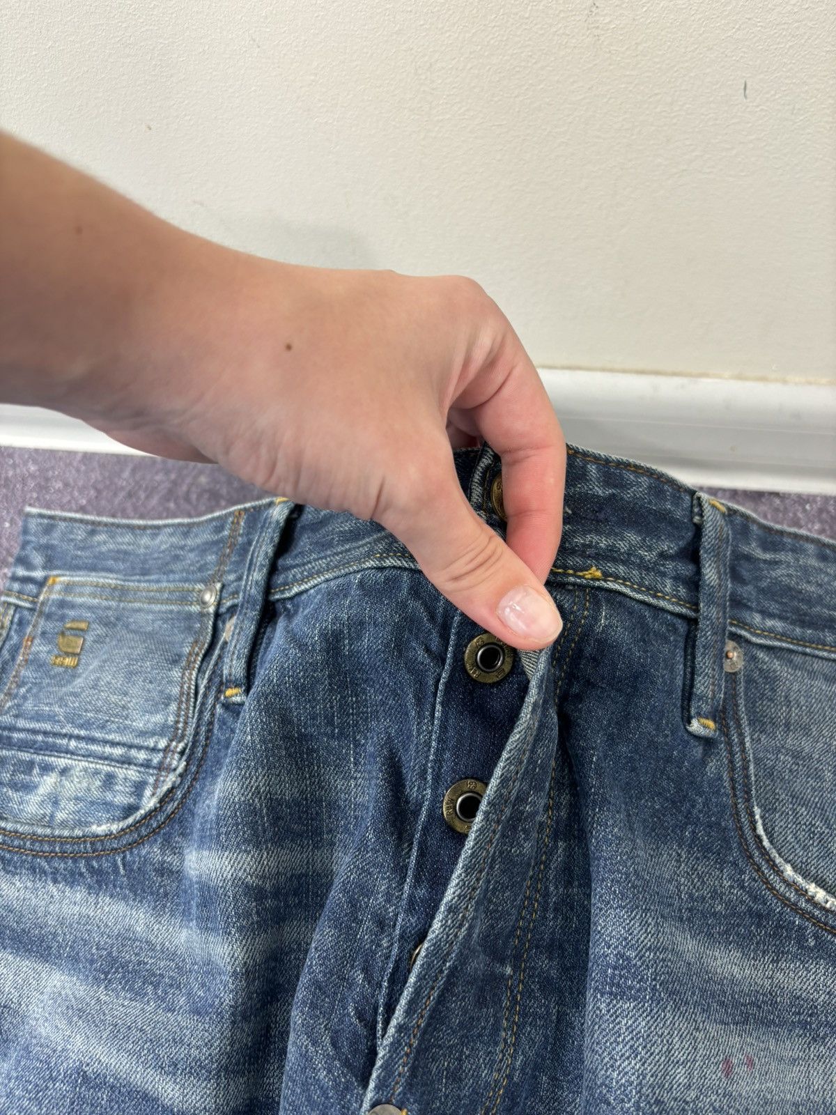 G-Star Vintage G-Star Raw Alum Faded Blue Avant Garde Denim Jeans Size US 34 / EU 50 - 10 Thumbnail