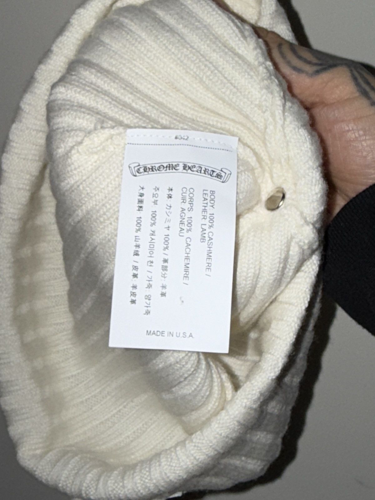Chrome Hearts Chrome hearts cross patch cashmere beanie Size ONE SIZE - 5 Thumbnail