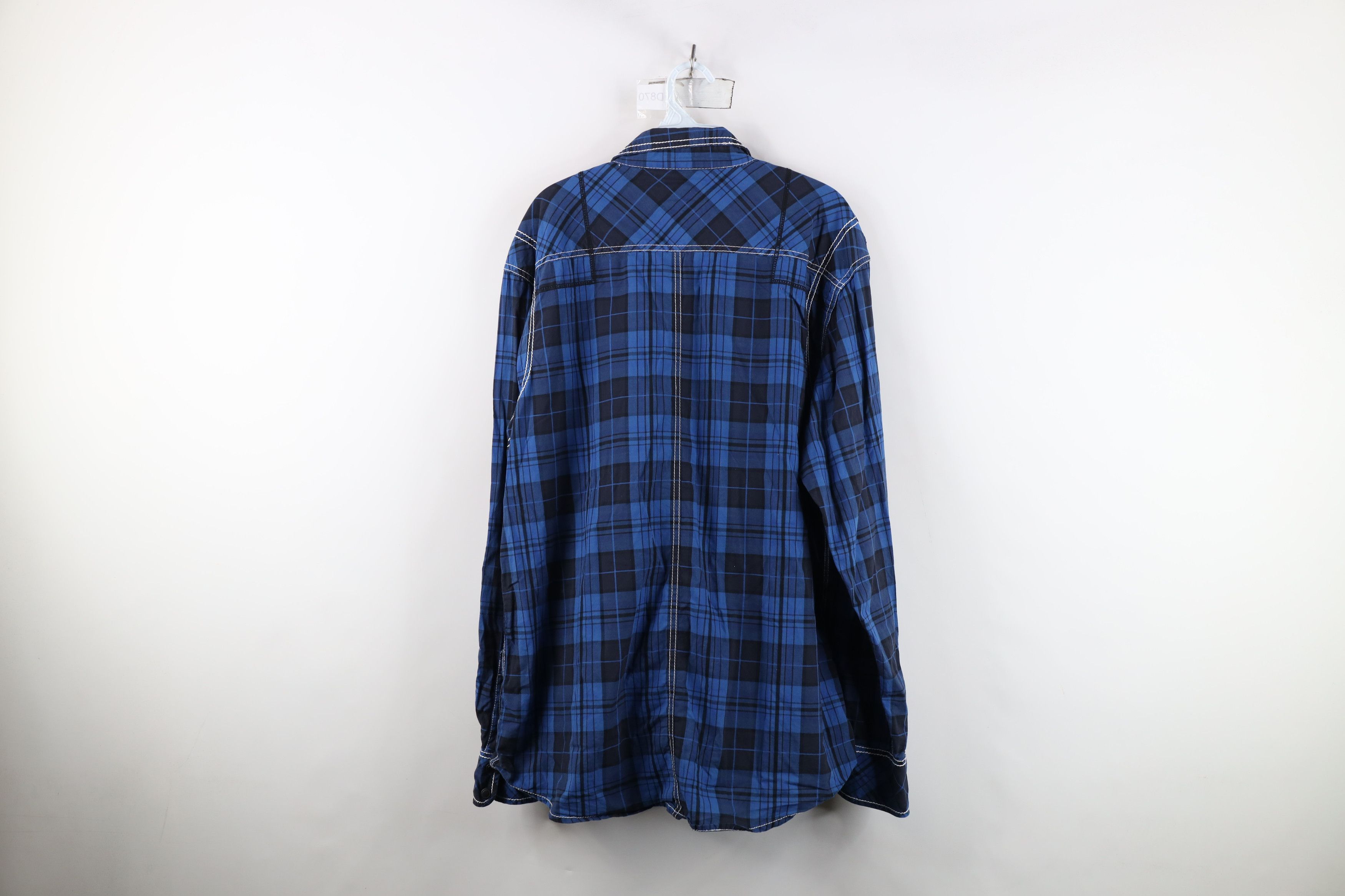 Vintage Buckle BKE Thick Stitch Military Snap Button Shirt Plaid Size US XL / EU 56 / 4 - 12 Thumbnail