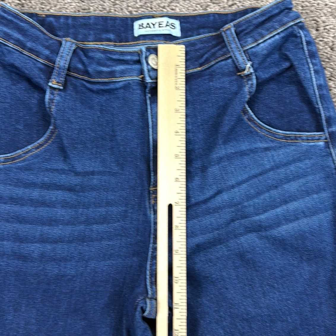 Denime Bayeas Jeans Womens 27 Wide-Leg Cargo Denim Dark Wash Stretch Streetwear 25x31 Jeans Women Wide-Leg Dark Wash Bayeas 27 25x31 Size 27" / US 4 / IT 40 - 3 Thumbnail