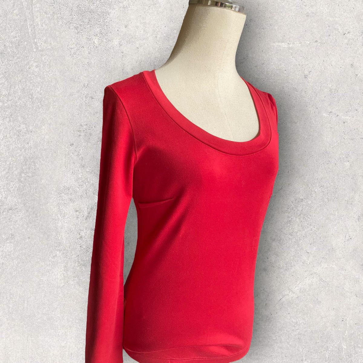 Prada Vintage 00’ Tech Stretch Dart Scoop Neck Blouse Size S / US 4 / IT 40 - 4 Thumbnail