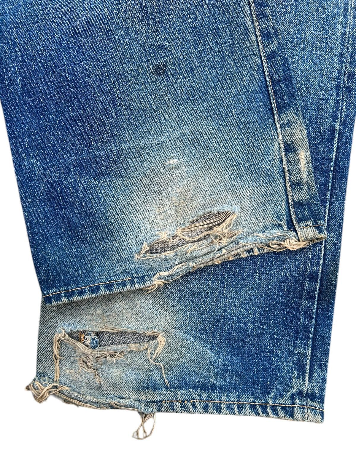 Kapital Thrashed Vintage Blue Blue Indigo Selvedge Denim Jeans Size US 32 / EU 48 - 14 Thumbnail