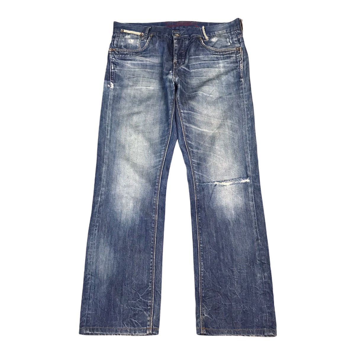Japanese Brand × Zara Distressed japan style denim Zara jeans pants Size US 32 / EU 48 - 1 Thumbnail