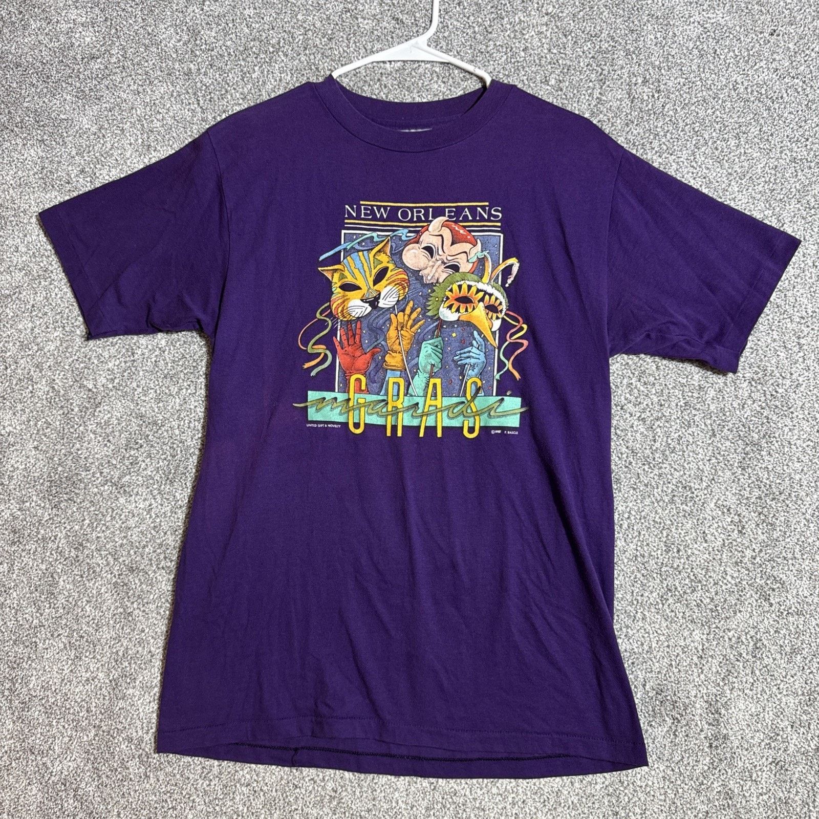 Hanes Vintage 90s Mardi Gras New Orleans Hanes Tourist Tee Mens L Size US L / EU 52-54 / 3 - 1 Thumbnail