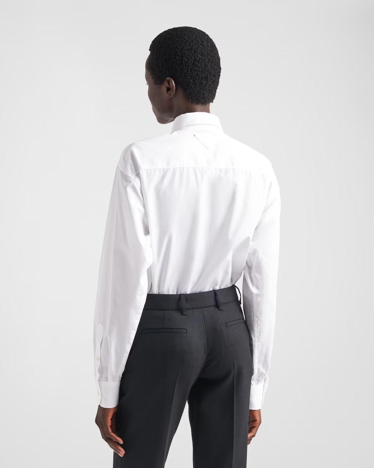 Prada o1mt1gz0225 Embroidered Poplin Shirt in White/Black Size US XL / EU 56 / 4 - 5 Thumbnail