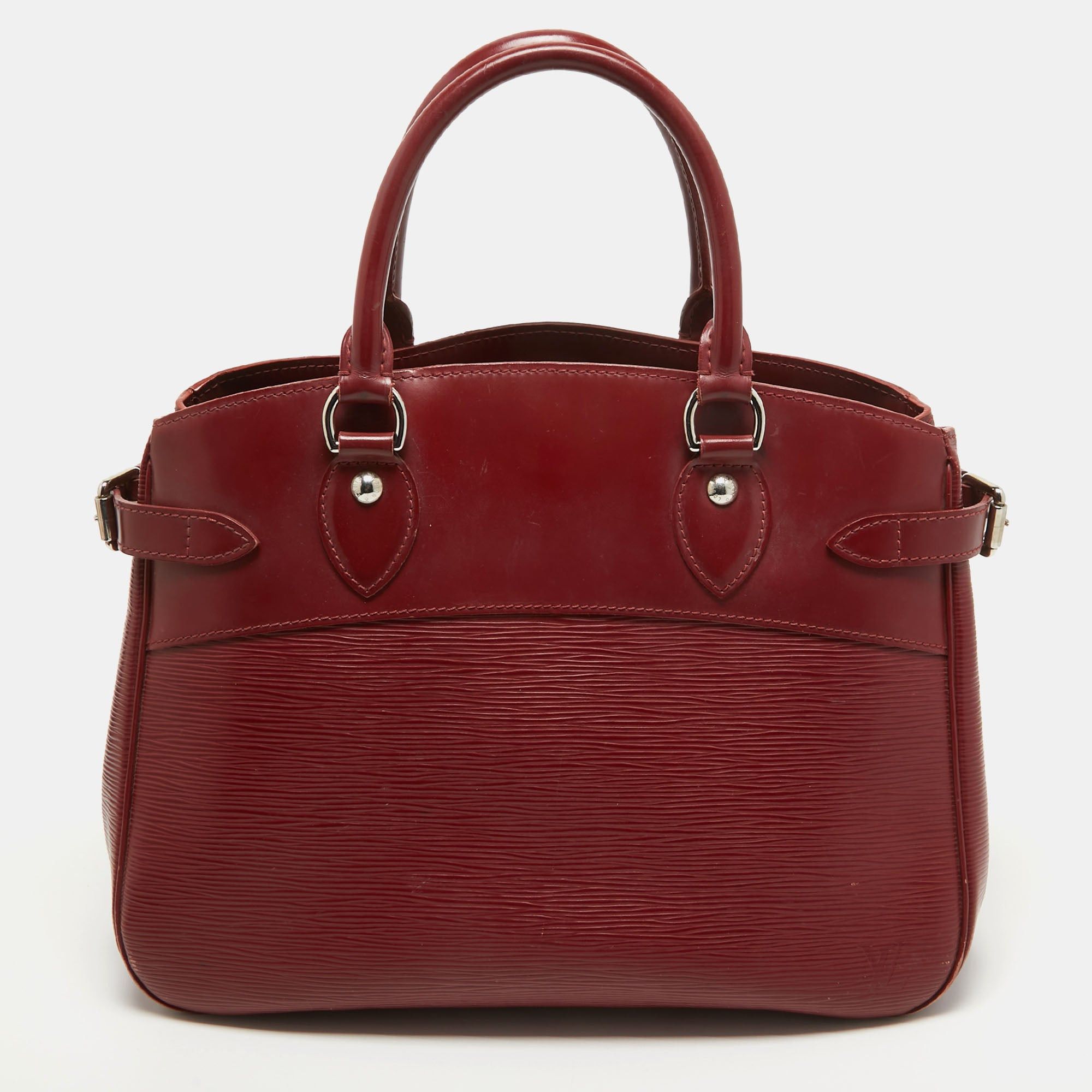 image of Louis Vuitton Rubis Epi Leather Passy Pm Bag in Red, Women's