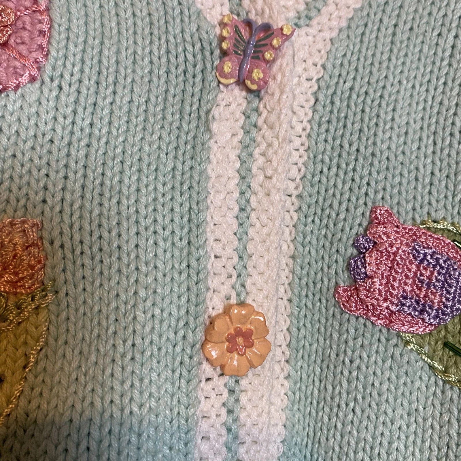 Other Storybook Knits Cardigan Embroidered Butterfly Sweater L Size L / US 10 / IT 46 - 4 Thumbnail