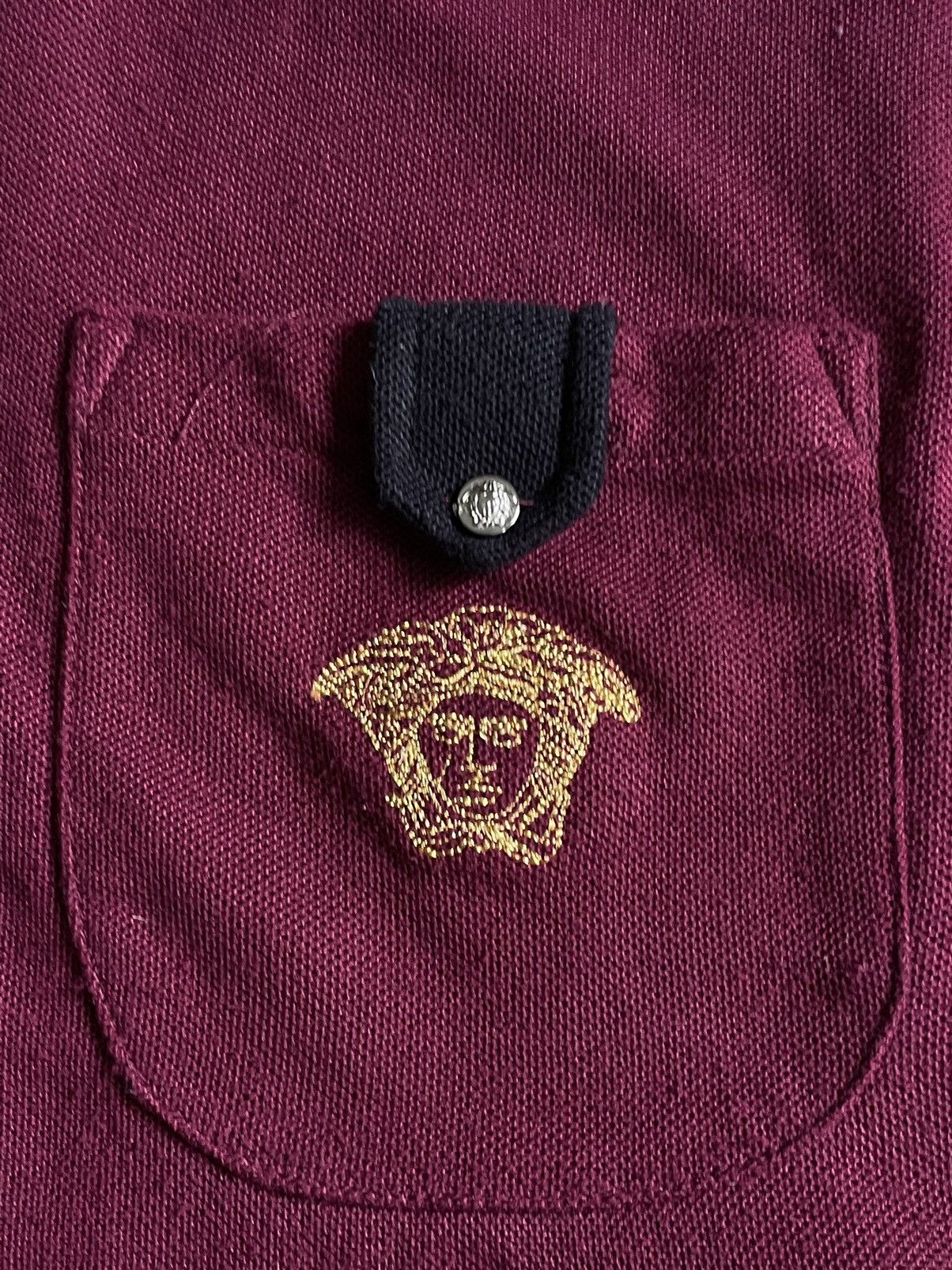 Versace × Versace Jeans Couture × Vintage Vintage Versace Jeans Couture Polo Medusa Logo 1/4 Zip Tee Size US XL / EU 56 / 4 - 3 Thumbnail