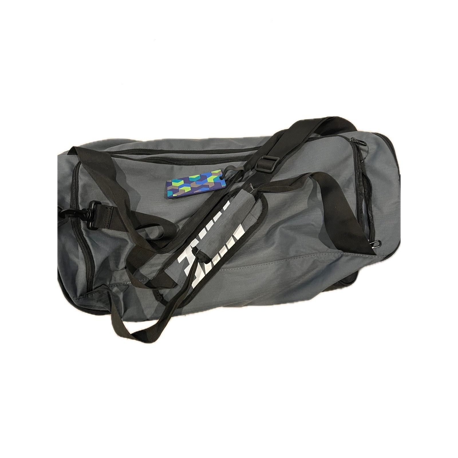 Nike Nike Brasilia 9.5 Gray Black Medium 60L Duffel Gym Bag Size ONE SIZE - 4 Thumbnail