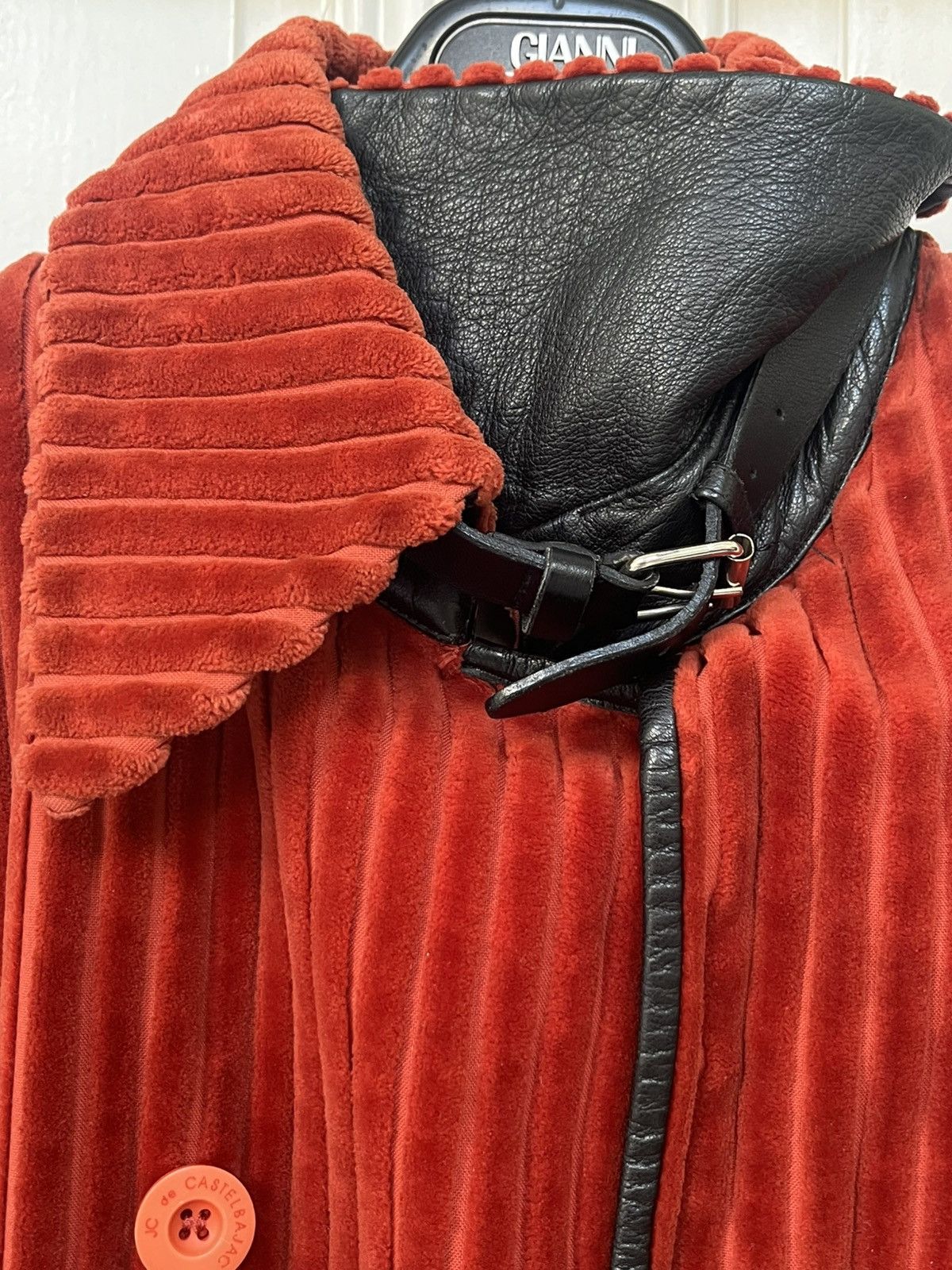 Jean Charles De Castelbajac JC de Castelbajac Archive - Vintage Velvet Trench Coat Size S / US 4 / IT 40 - 6 Thumbnail