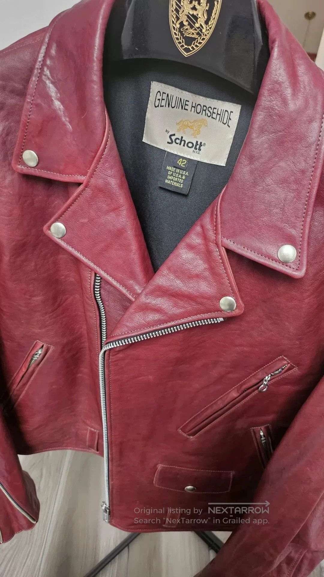 Schott Schott 618 Horsehide Leather Jacket. Size US XS / EU 42 / 0 - 3 Thumbnail
