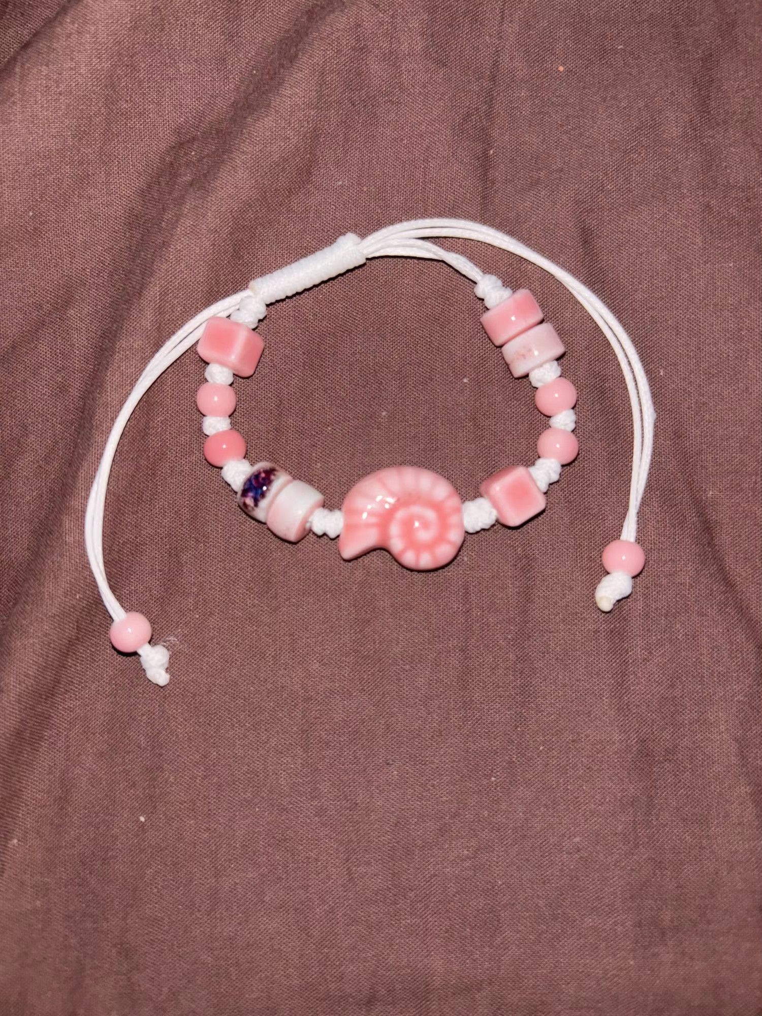 Handmade Seashell Ceramic Bracelet Handmade Jewelry Gift For Her Size ONE SIZE - 2 Thumbnail