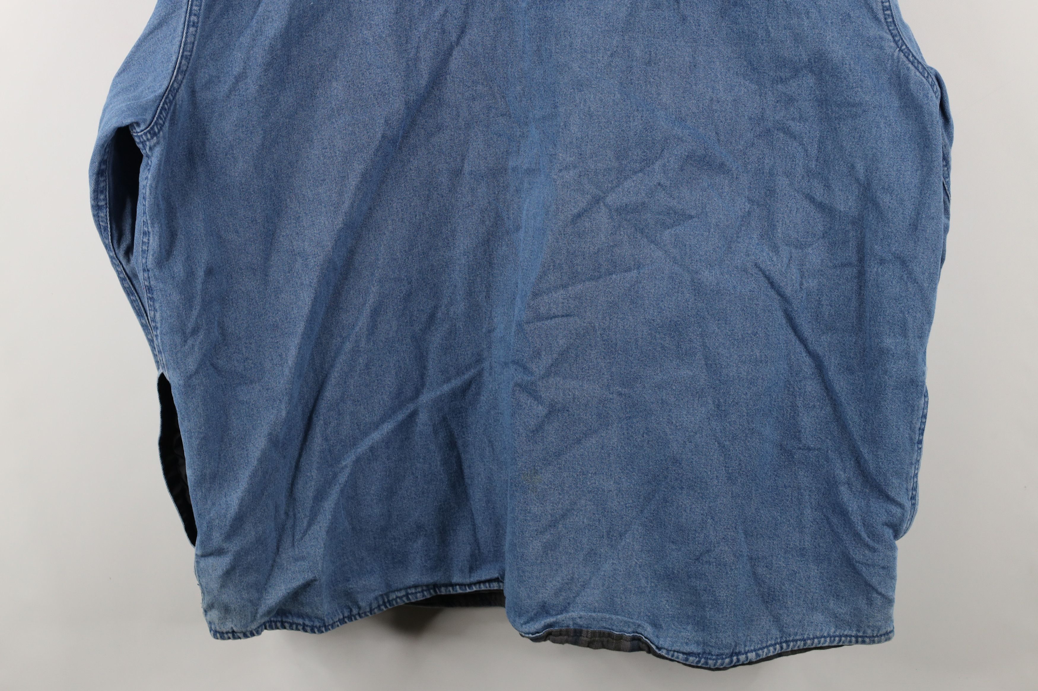 Vintage Vintage 90s Streetwear Lined Denim Jean Button Shirt Jacket Size US XL / EU 56 / 4 - 16 Thumbnail
