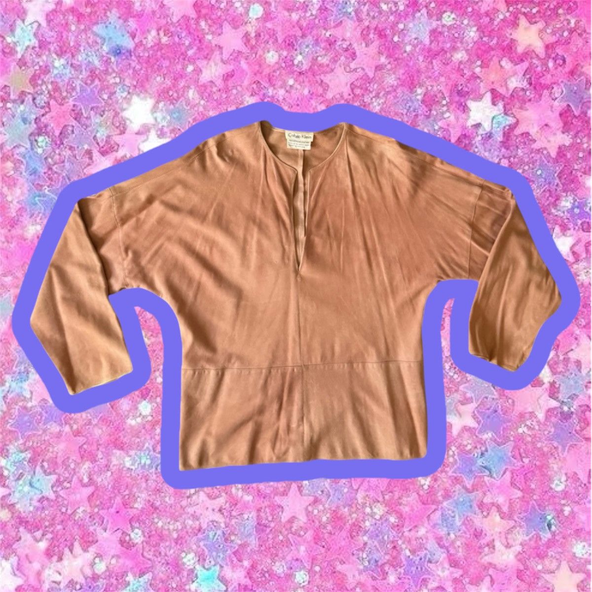 Calvin Klein CALVIN KLEIN Vintage 70s Pink Suede Top M 6 8 Boho 60s Size M / US 6-8 / IT 42-44 - 3 Thumbnail