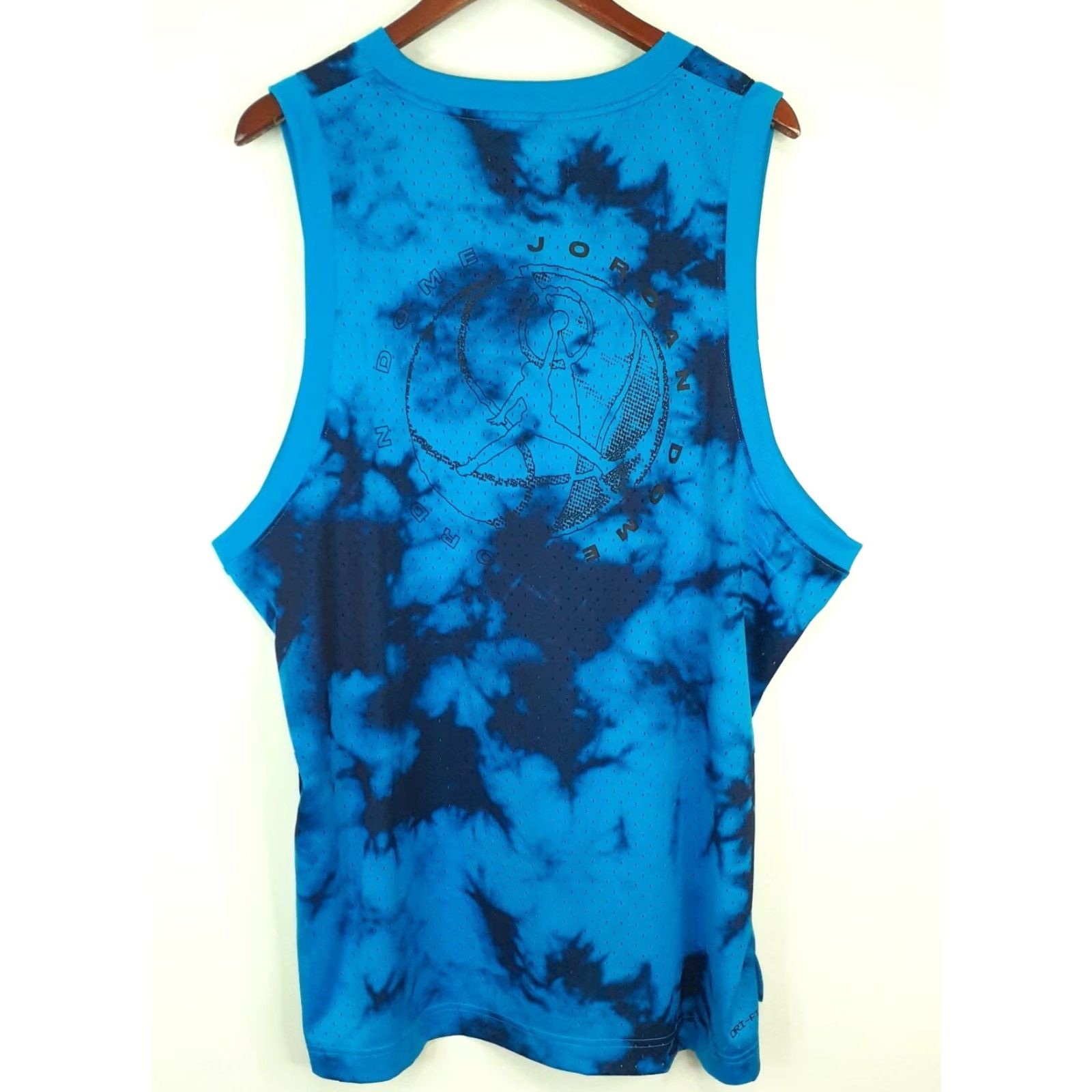 Jordan Brand Nike Dri Fit Jordan Sport Tank Top Muscle Shirt Mens XL Open Arm Openings Blue Polyester Sleeveless Pullover Activewear Basketball Sports Shirt Size US XL / EU 56 / 4 - 6 Thumbnail