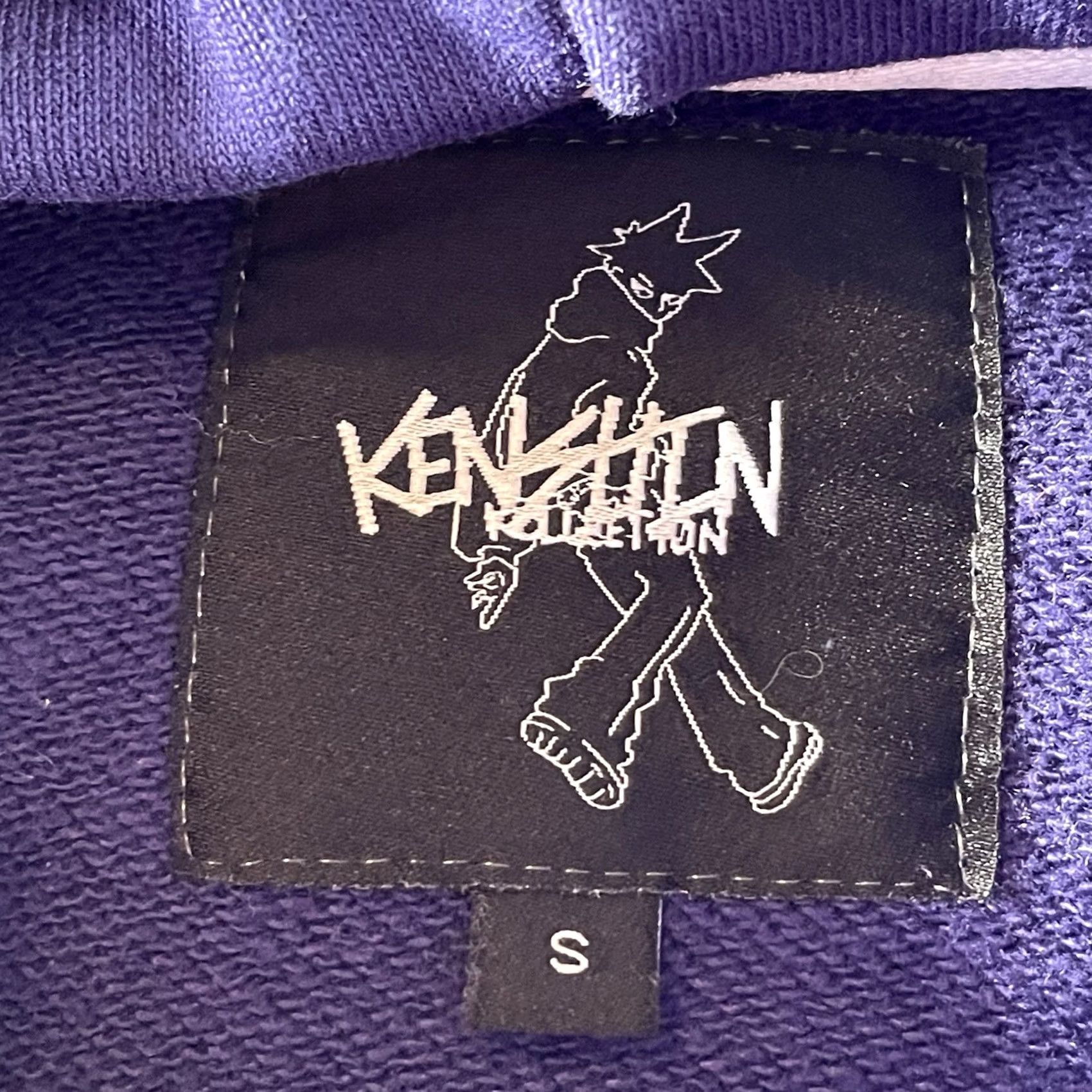 Vintage KENSHIN KOLLECTION Hoodie Men S Purple Blue Wolf Design Sleeved Sweater Size US S / EU 44-46 / 1 - 5 Thumbnail