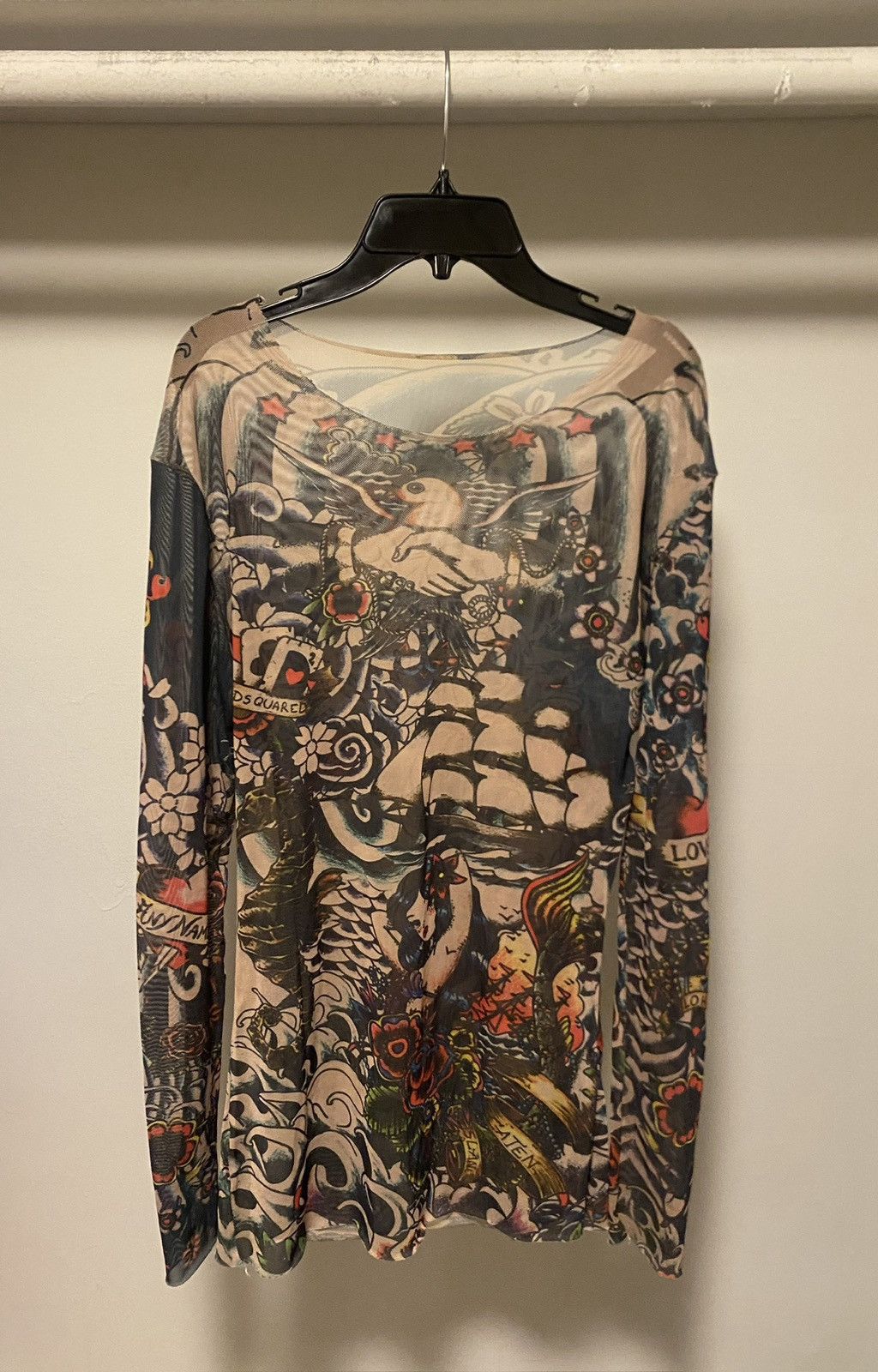 Dsquared2 ss16 Dsquared2 Tattoo Mesh Longsleeve Size US M / EU 48-50 / 2 - 2 Thumbnail