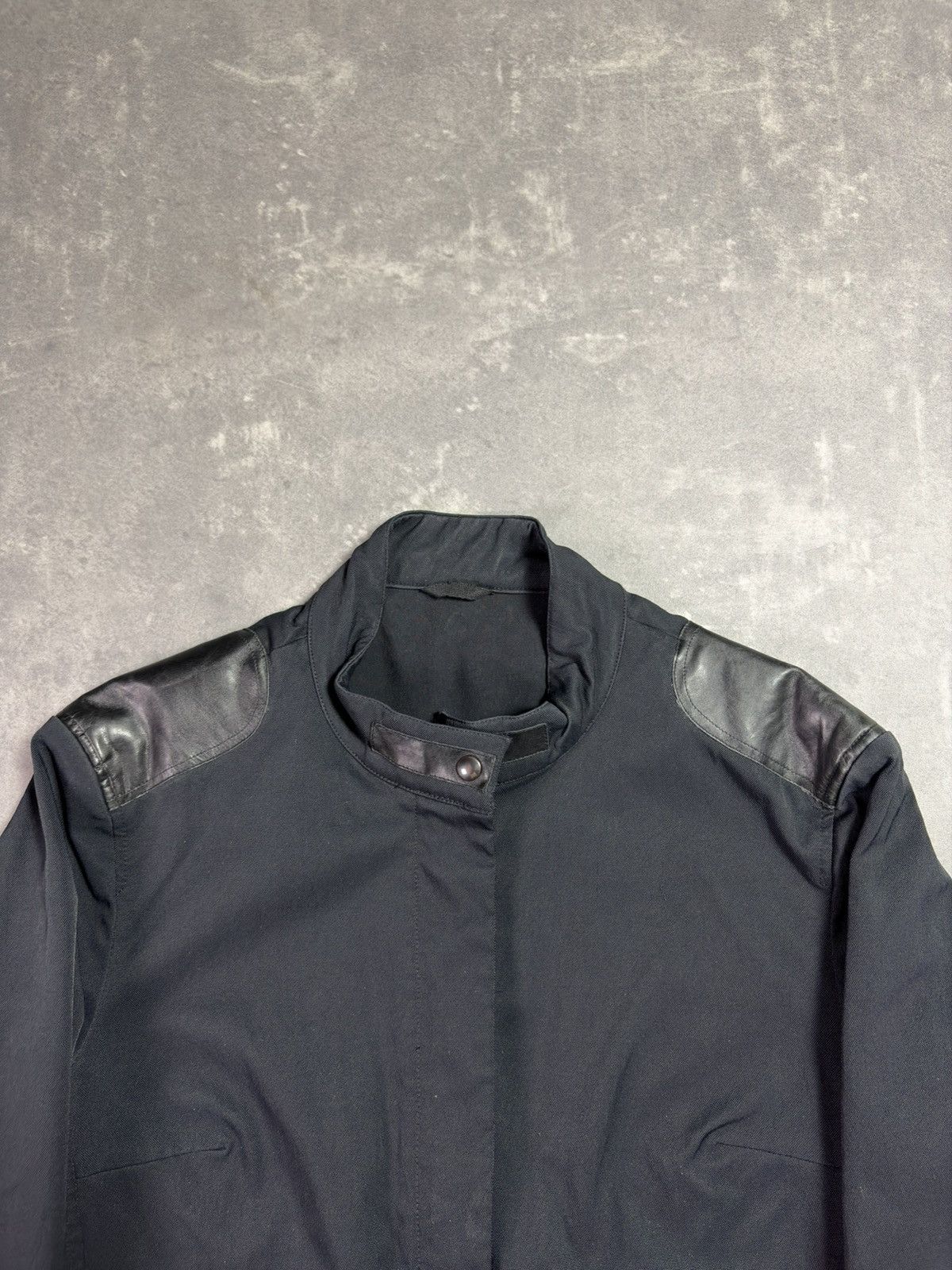 Neil Barrett 90s Neil Barrett Moto Belted Racing Coat 48 50 Leather Patch Size US L / EU 52-54 / 3 - 10 Thumbnail