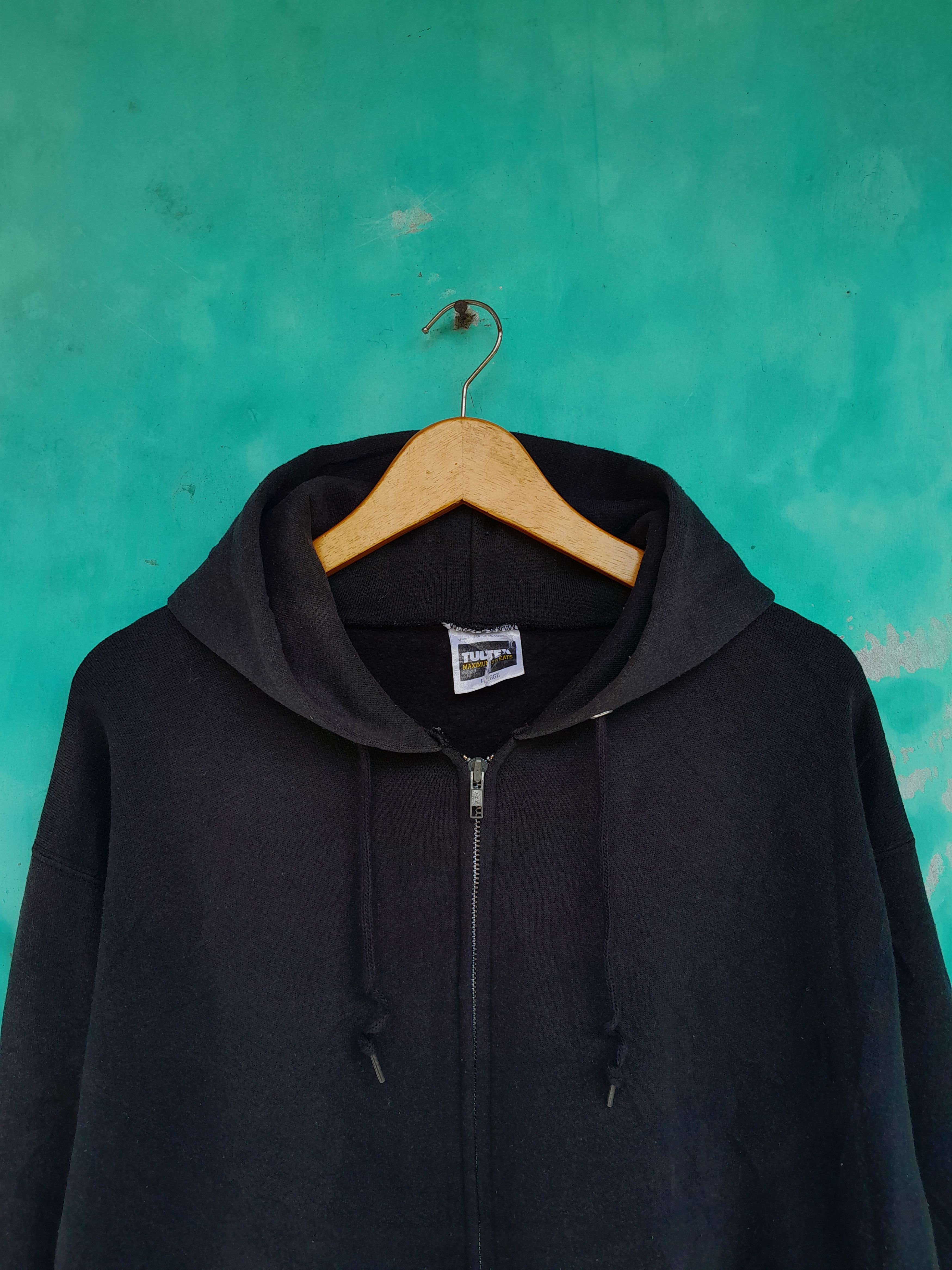 Tultex Vintage 90s TULTEX Blank zipper hoodie Size US L / EU 52-54 / 3 - 3 Thumbnail