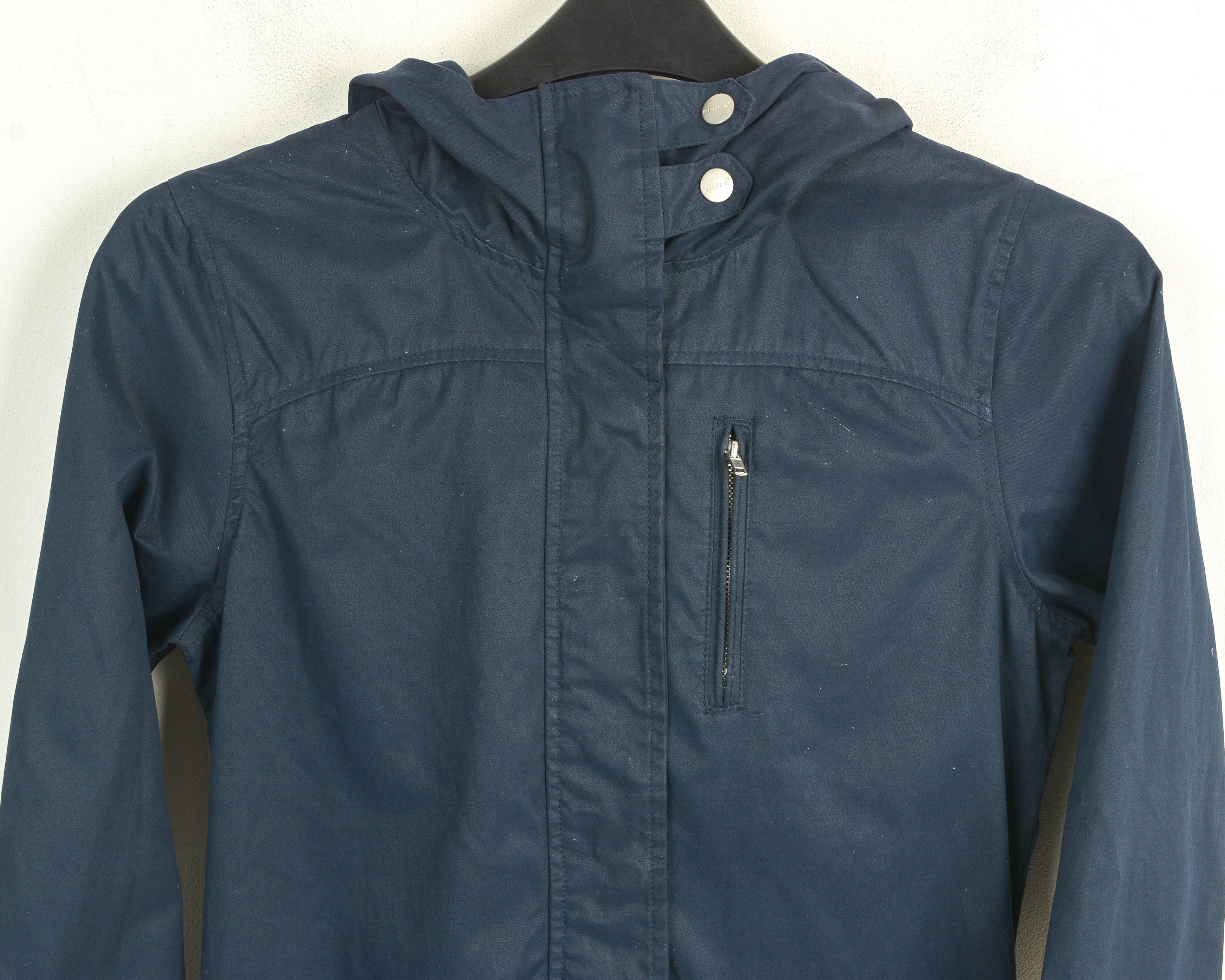 ELVINE Martina Parka Jacket Women S Coat Navy Hooded Raincoat Size S / US 4 / IT 40 - 2 Thumbnail