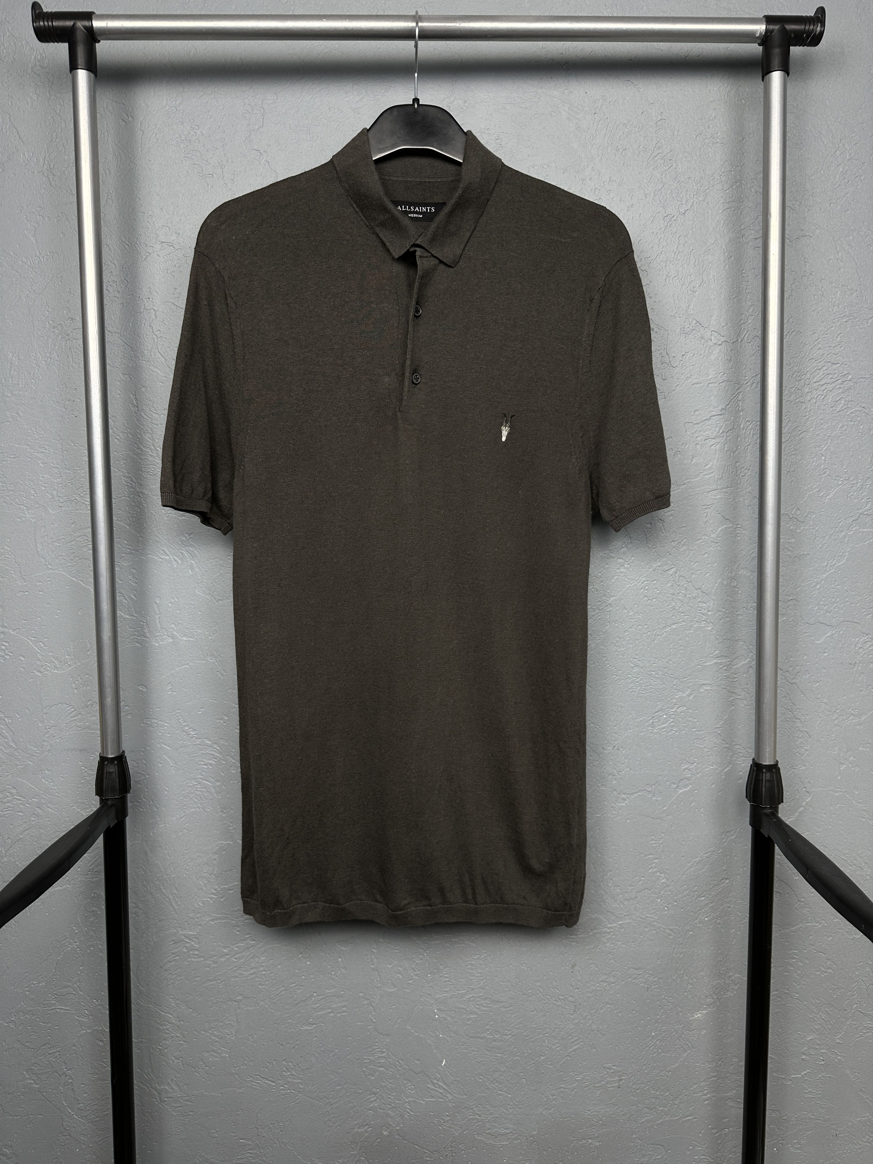 Allsaints Allsaints Mens Fade Ramskull LINEN Polo Shirt Size US M / EU 48-50 / 2 - 1 Thumbnail