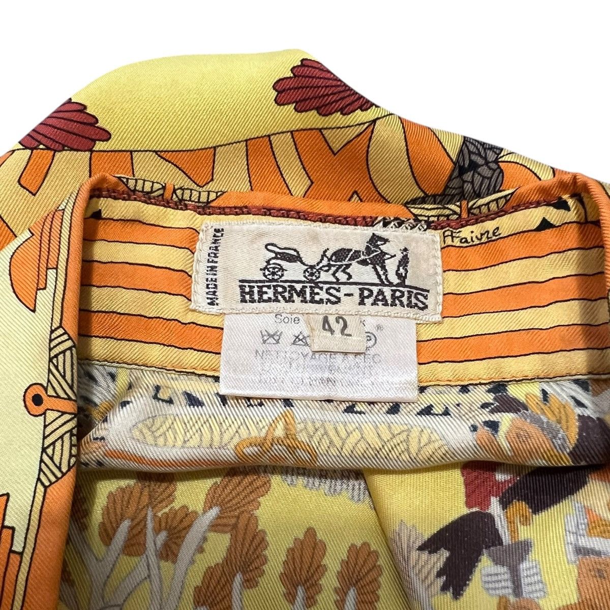 Hermes HERMÈS ASTRES et SOLEILS Silk Button Down Shirt Size US XS / EU 42 / 0 - 5 Thumbnail