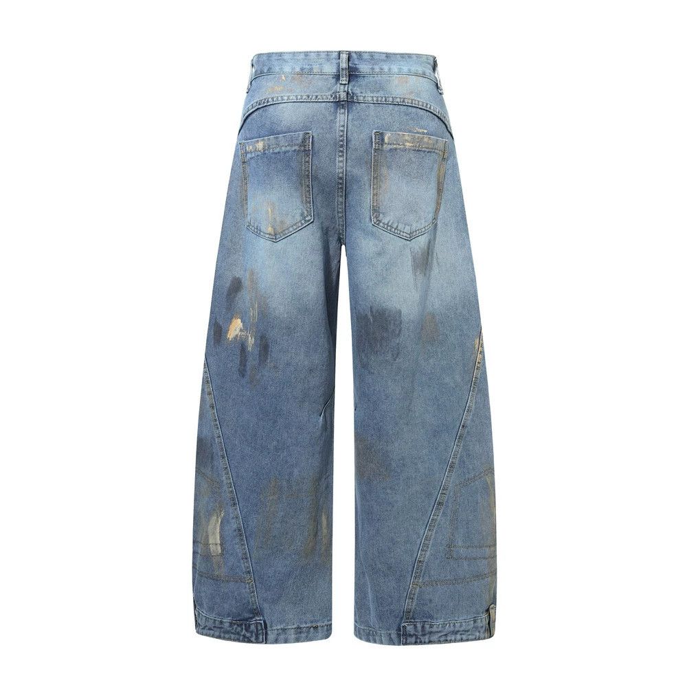 Vintage Men's vintage ink-splashed distressed scimitar jeans Size US 32 / EU 48 - 2 Thumbnail