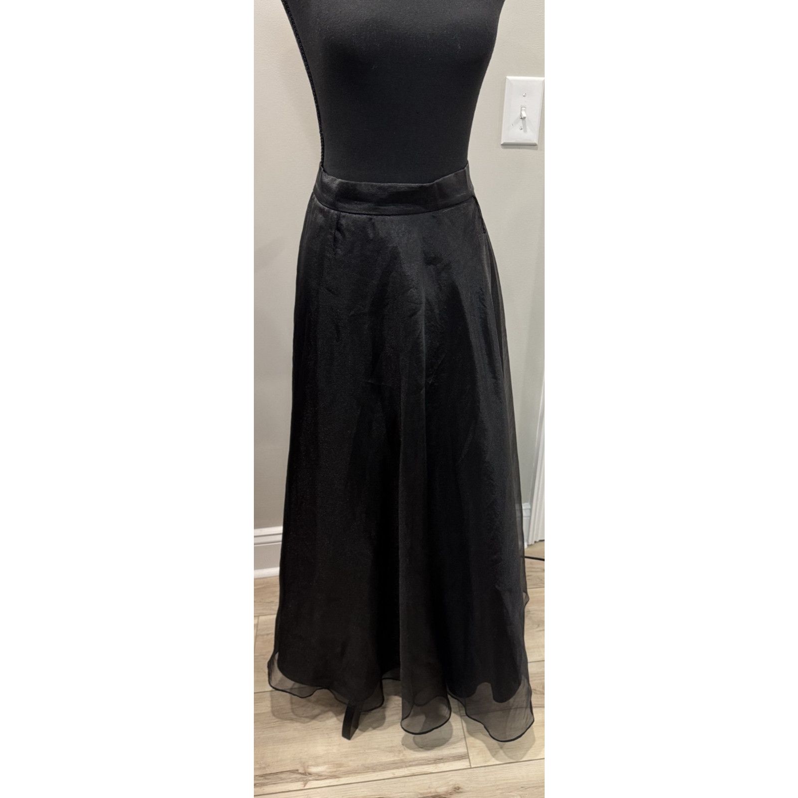Other Vintage Whimsigoth Maxi Skirt Sheer Black Organza Goth 14 Size 36" / US 14 / IT 50 - 1 Thumbnail