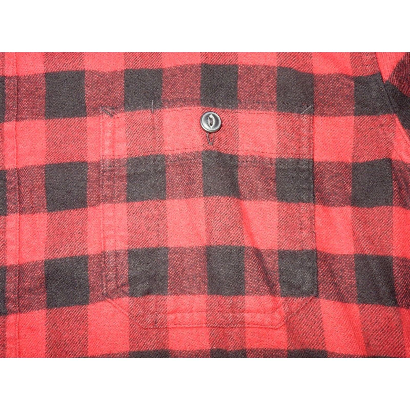 J.Crew VINTAGE J.CREW Men's Flannel Shirt Size L Long Sleeve Plaid Cotton Red-Black 90s Size US L / EU 52-54 / 3 - 3 Thumbnail