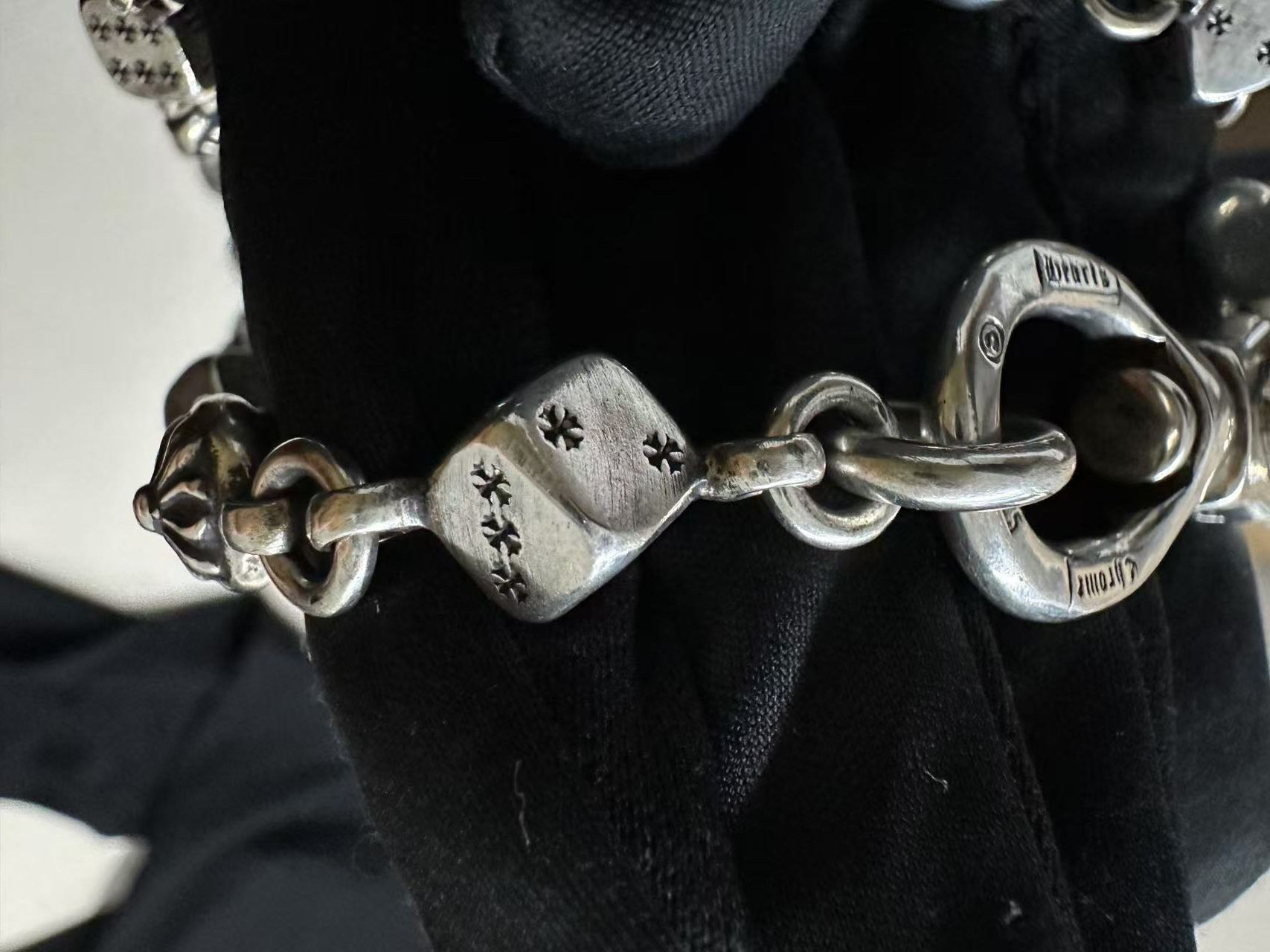 Chrome Hearts Chrome Hearts Silver Dice Cross Ball Wallet Chain Size ONE SIZE - 10 Thumbnail