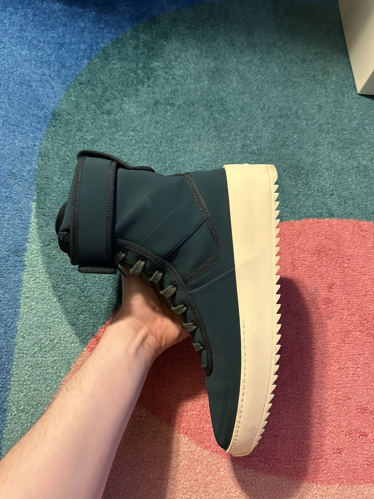 Fear of God Fear of God Military Sneaker Green Nylon Size 44 Size US 11 / EU 44 - 11 Thumbnail