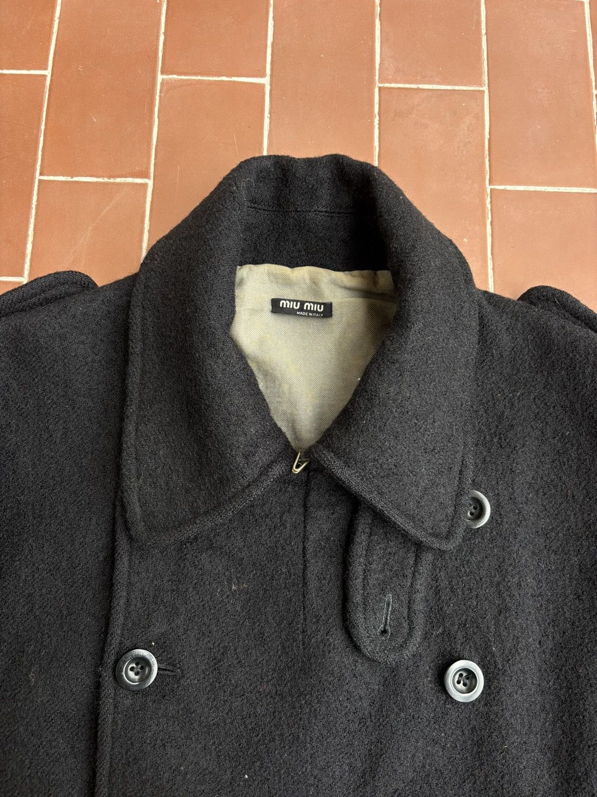 Miu Miu MiuMiu Men’s FW 1998/1999 Napoleon Vintage Black Coat Size US S / EU 44-46 / 1 - 6 Thumbnail