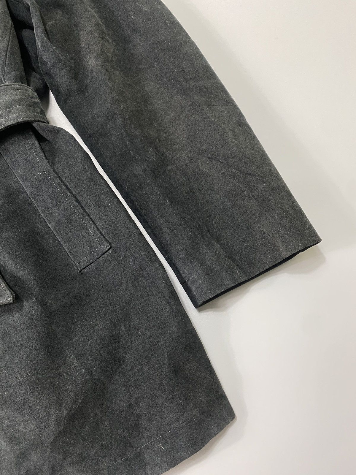 Japanese Brand Ined Homme By Yohji Yamamoto Belted Moleskin Coat Size US M / EU 48-50 / 2 - 7 Thumbnail