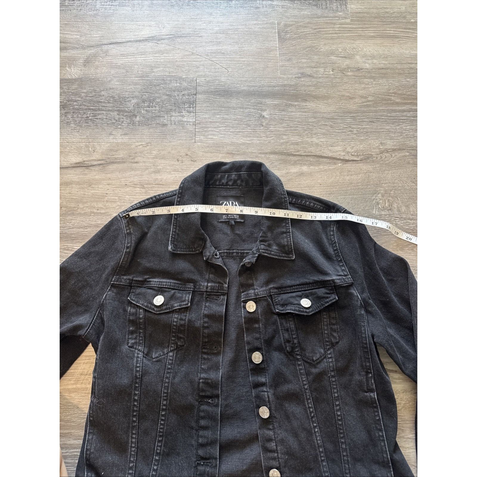 Zara Zara Dark Black Denim Womens Size L Size L / US 10 / IT 46 - 3 Thumbnail