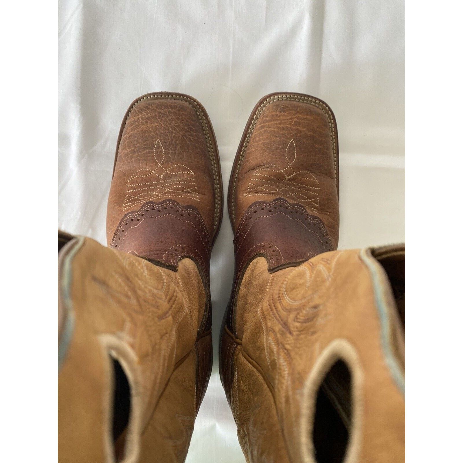 Boulet Boulet Hand Made/Tooled Cowgirl Square Toe Women's Size 6 Size US 7.5 / IT 37.5 - 14 Thumbnail
