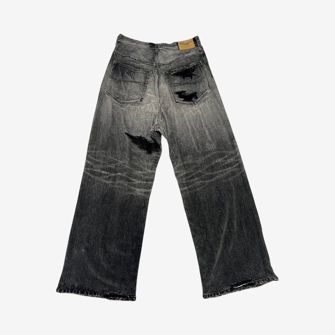 Balenciaga Balenciaga Trompe L'oeil Sweatpants Black/ Grey Sz. S Size US 30 / EU 46 - 2 Thumbnail