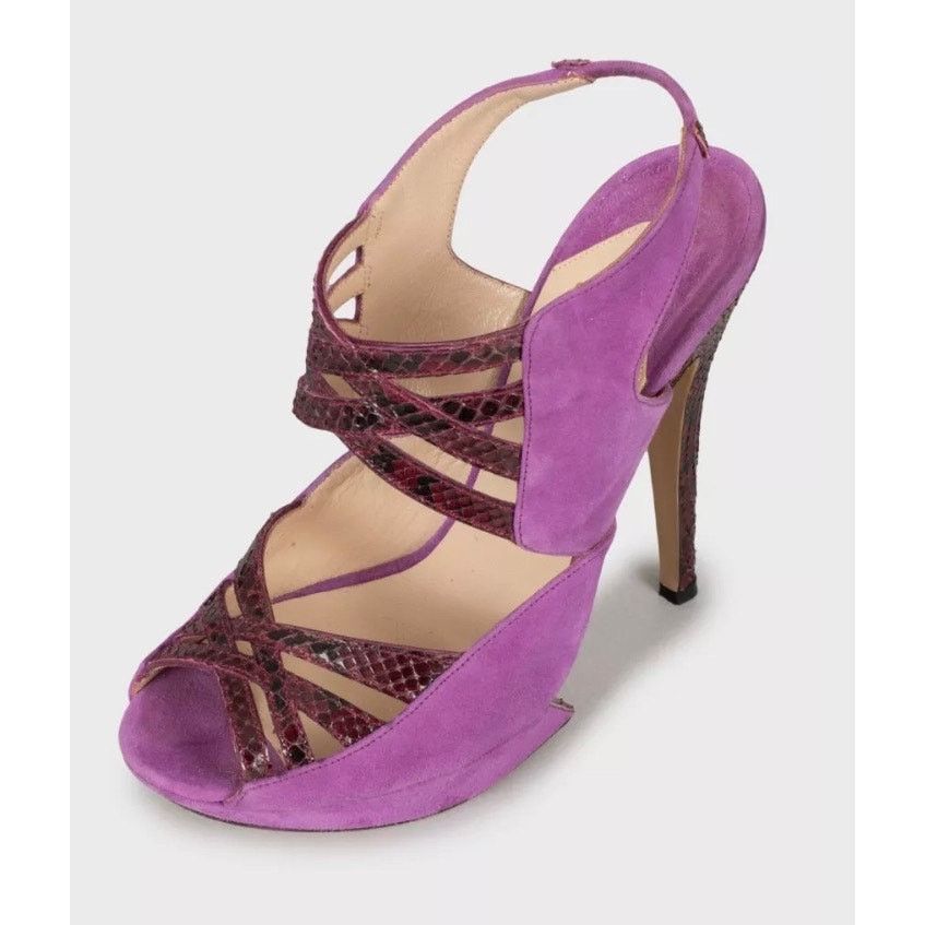 Nicholas Kirkwood Nicholas Kirkwood Suede & Snakeskin Sandals Size 36 Size US 6 / IT 36 - 3 Thumbnail