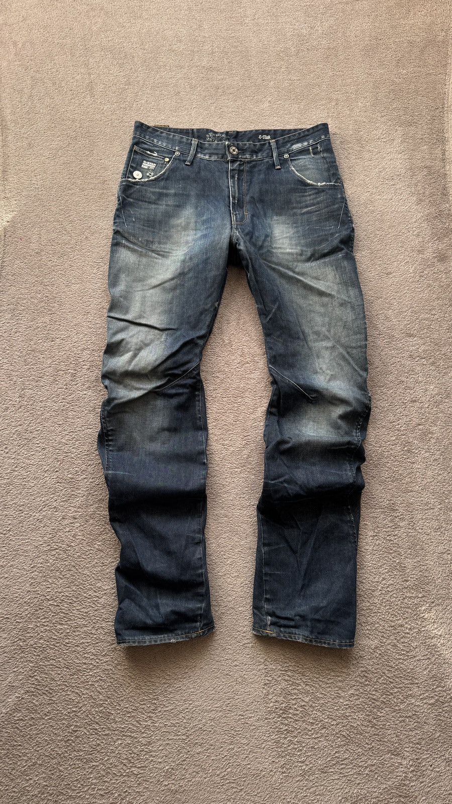 If Six Was Nine G-Star Vintage Y2K Arc Loose Tapered Biker Jeans Size US 34 / EU 50 - 1 Thumbnail