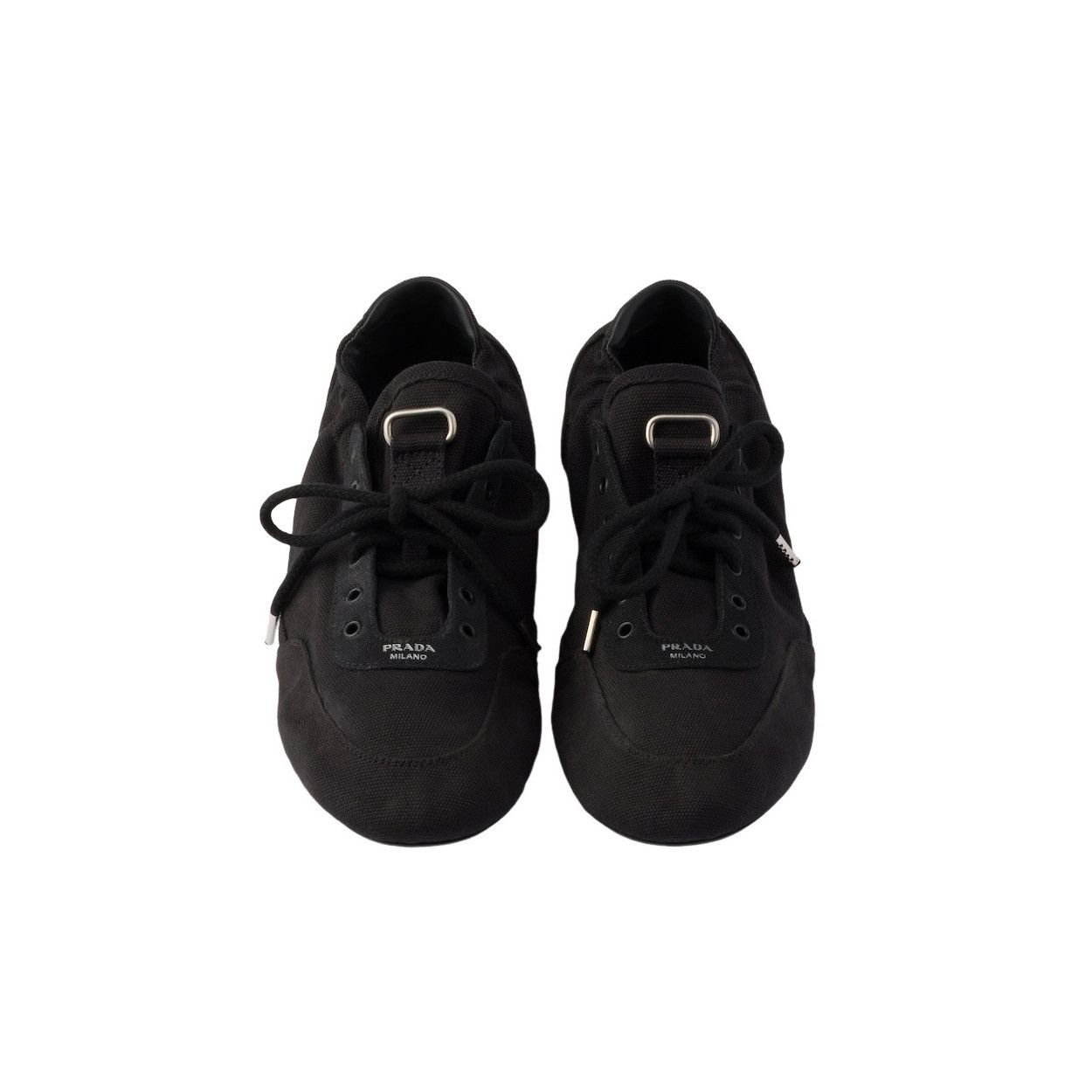 Prada PRADA Collapse $1100 Black Canvas Sneakers New & Authentic ( Size US 7.5 / IT 37.5 - 3 Thumbnail